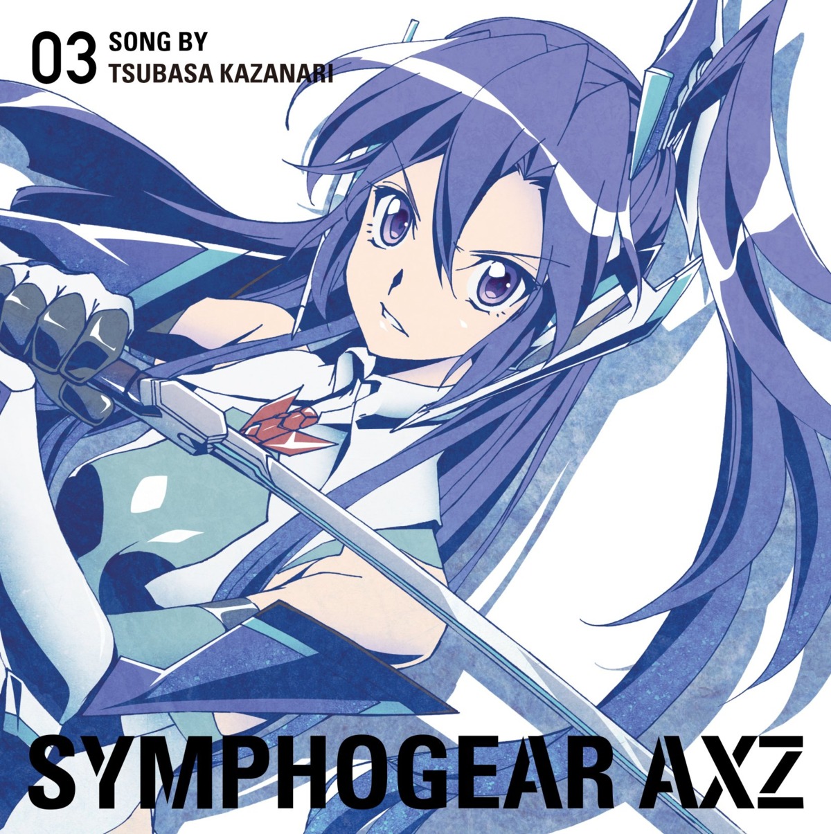 armor disc_cover fujimoto_satoru kazanari_tsubasa senki_zesshou_symphogear senki_zesshou_symphogear_axz sword