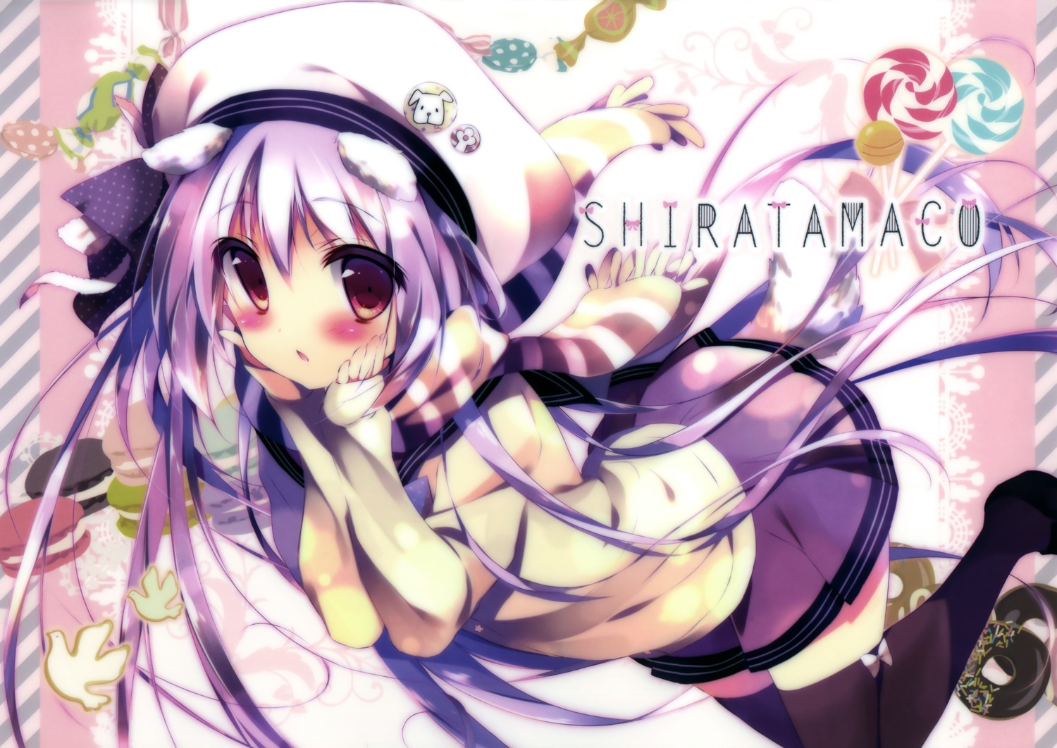 shiratama shiratamaco shiroi_inu thighhighs