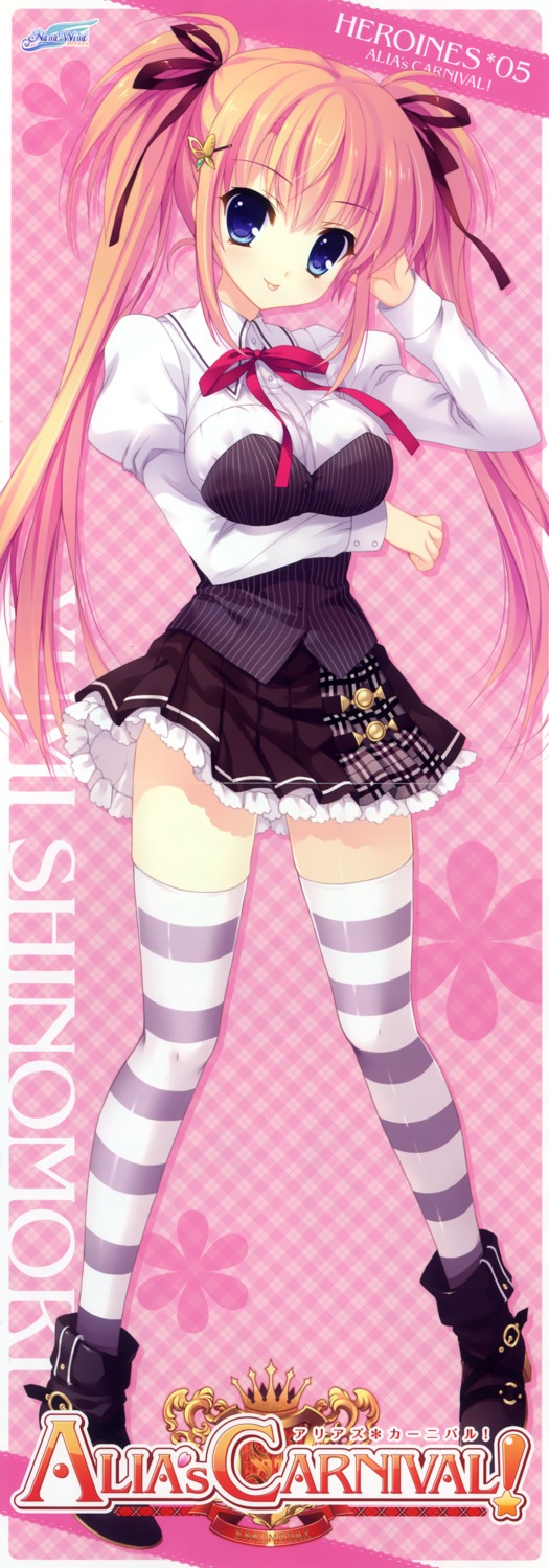 alia's_carnival crease mitha shinomori_yumi stick_poster thighhighs