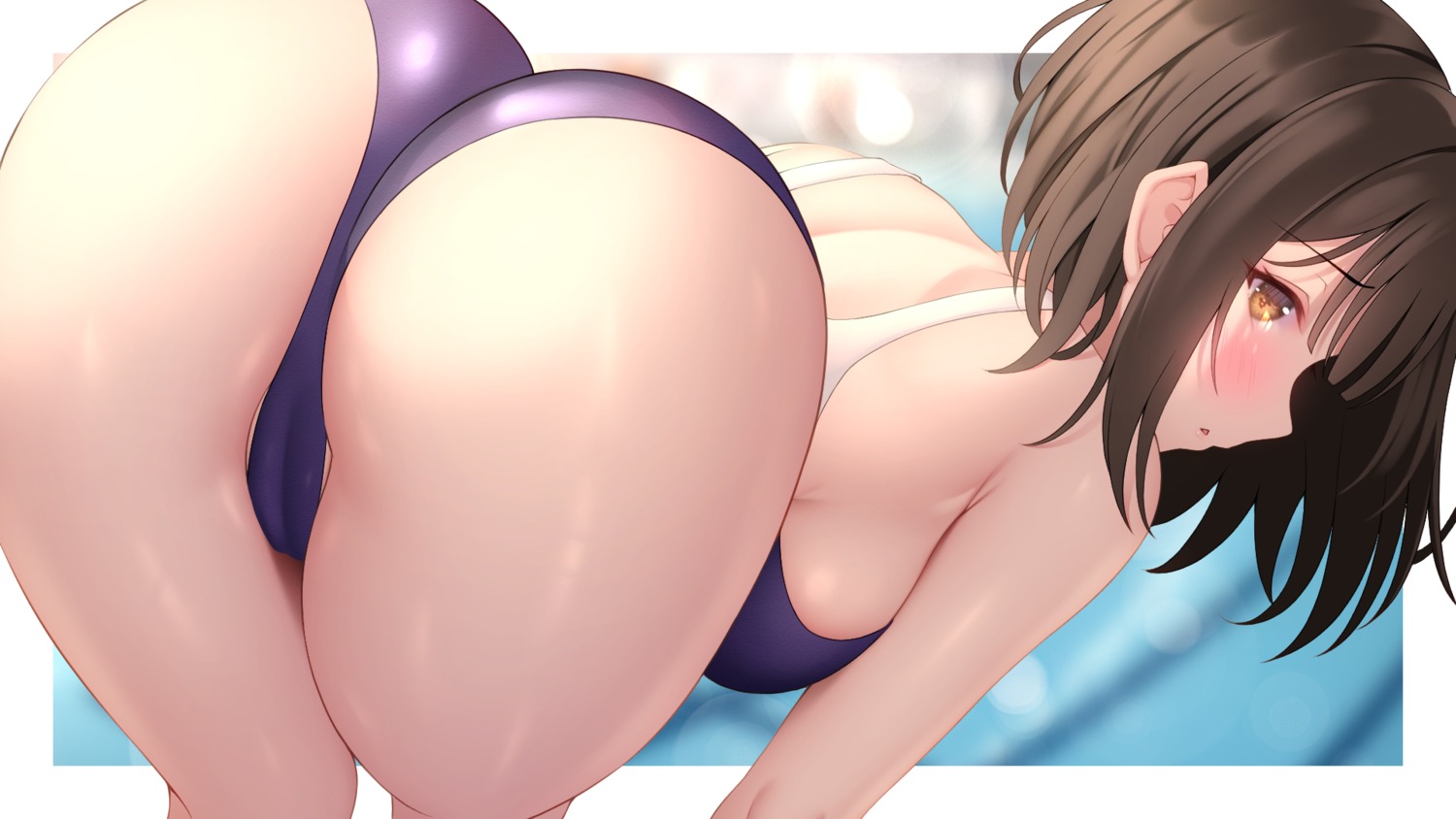 akira_shiun ass cameltoe swimsuits wallpaper