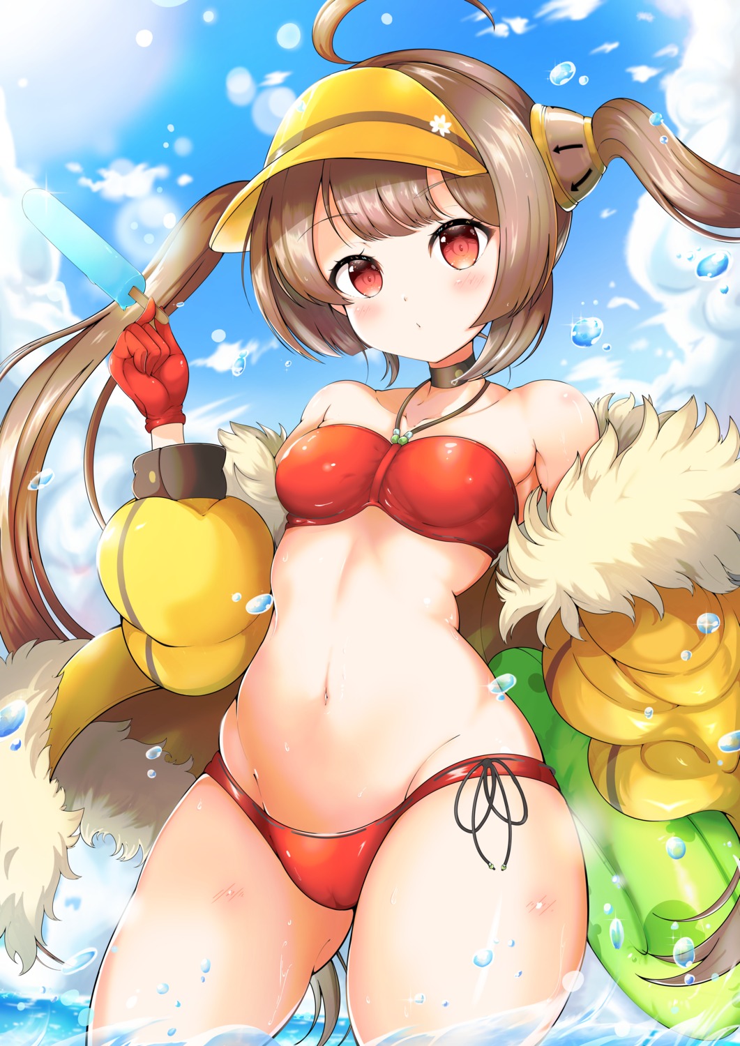 azur_lane bikini cameltoe open_shirt ping_hai_(azur_lane) swimsuits wet yashita_saki