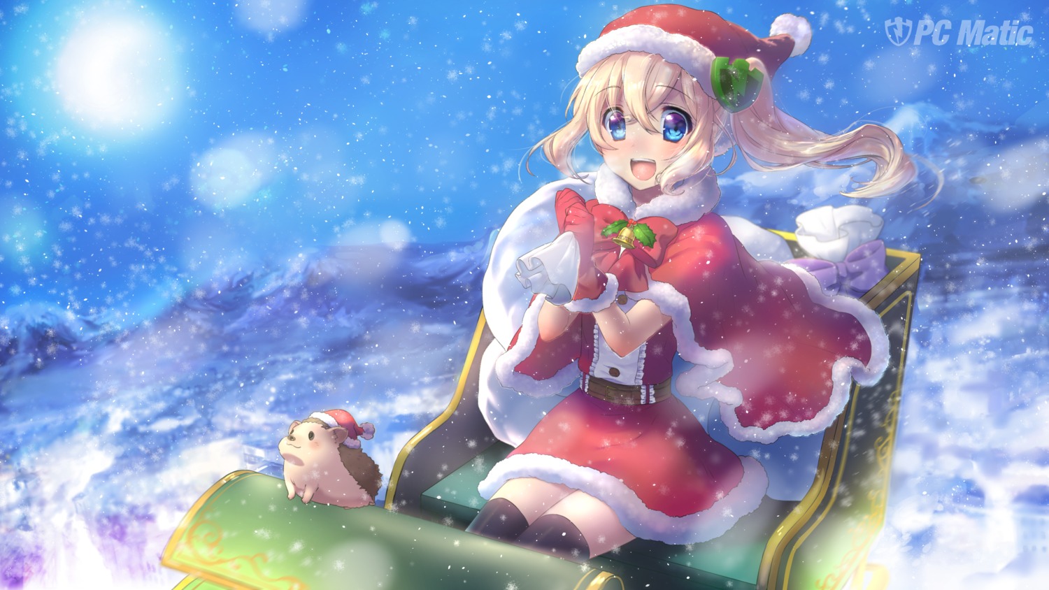 akai_acuo christmas dress pc_matic thighhighs wallpaper