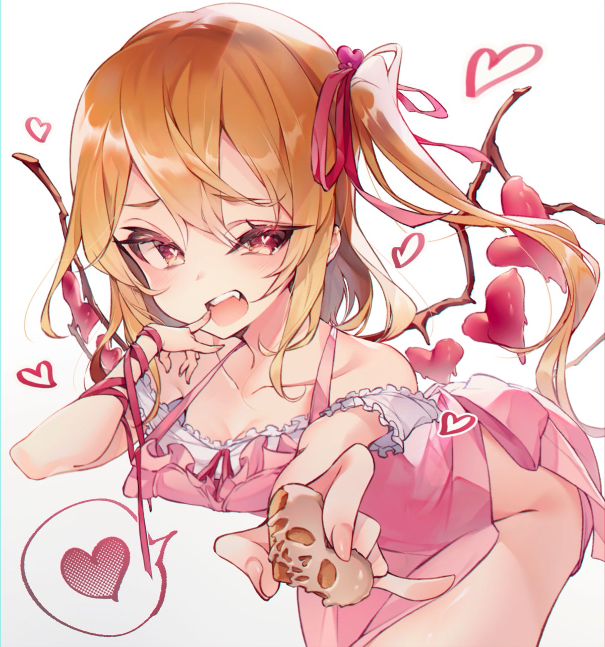 flandre_scarlet kanechi naked_apron touhou valentine wings