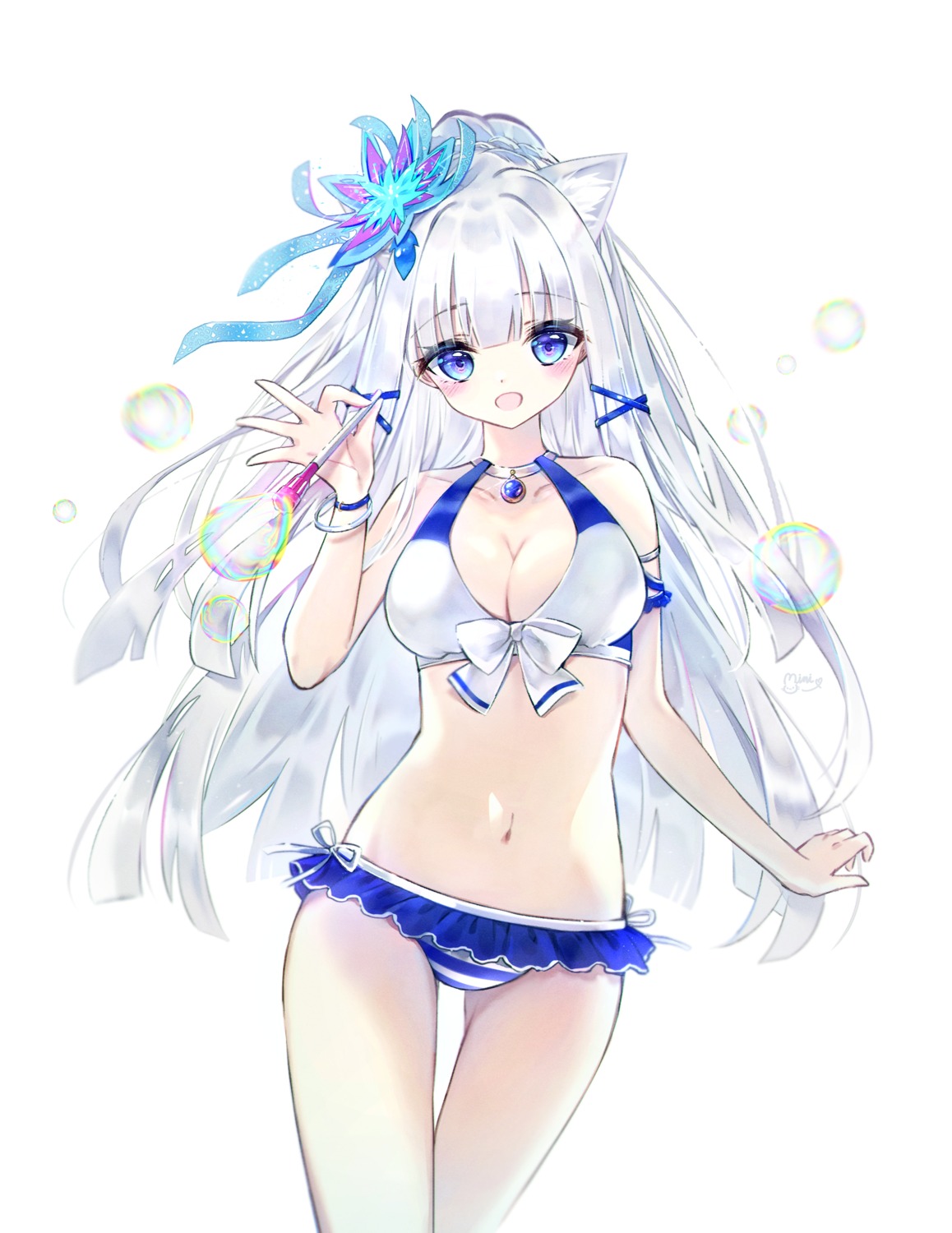 animal_ears bikini cleavage danby_merong nekomimi swimsuits