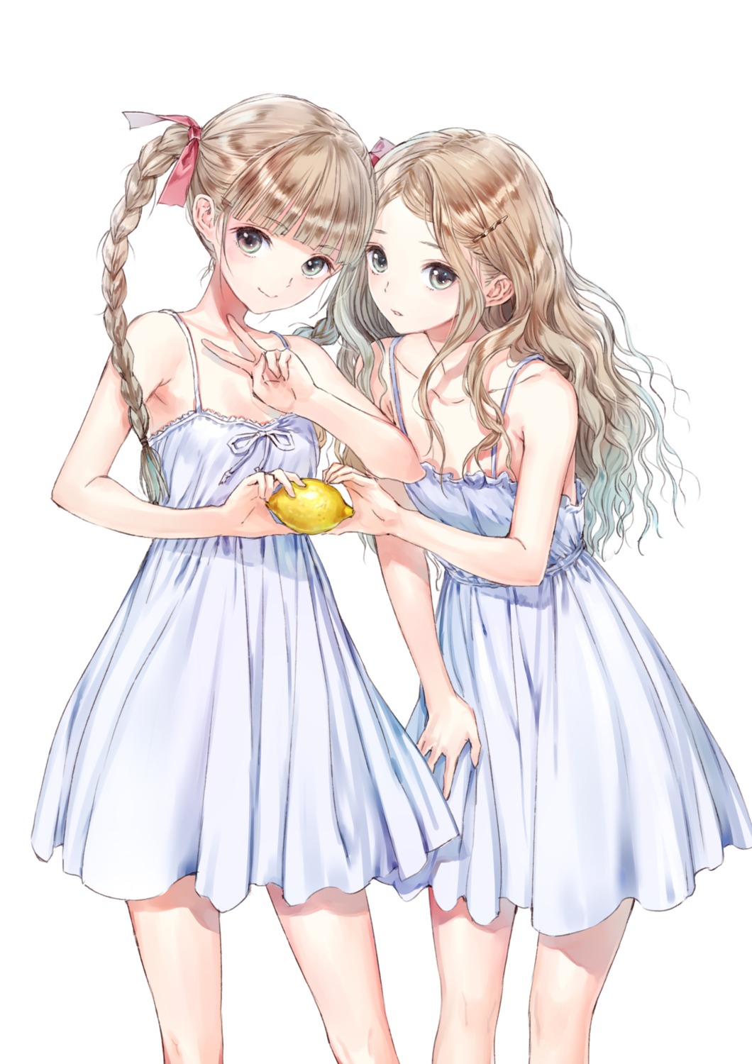 blue_reflection dress kishida_mel koei_tecmo shijou_raimu shijou_yuzuki summer_dress