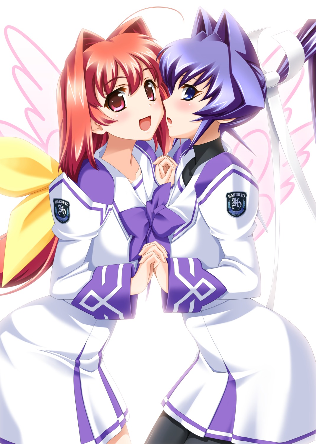 kagami_sumika mitsurugi_meiya muvluv pantyhose seifuku uniform