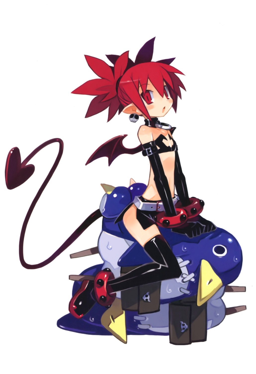 cleavage disgaea etna harada_takehito heels pointy_ears tail thighhighs wings