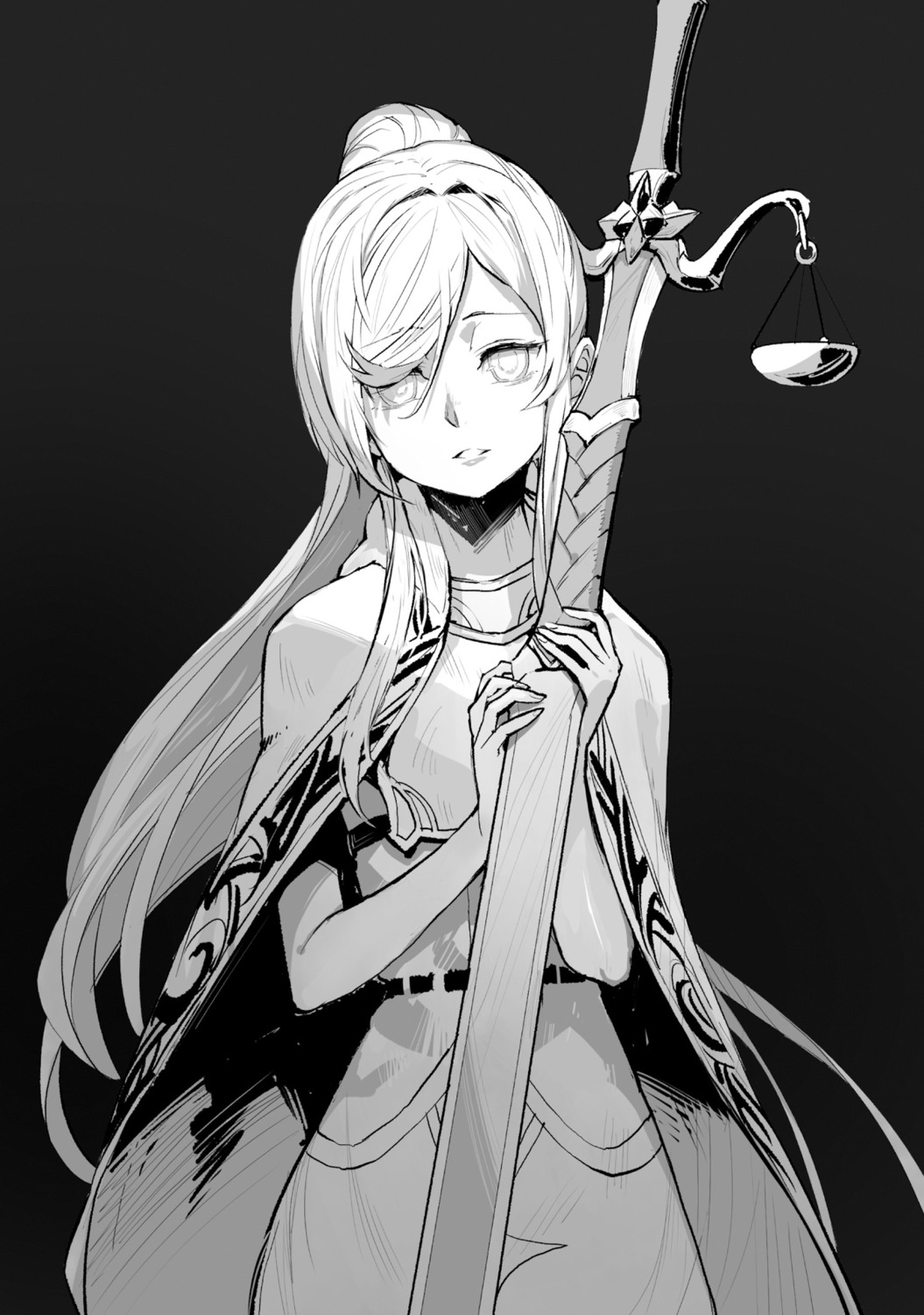 goblin_slayer monochrome sword_maiden tagme weapon