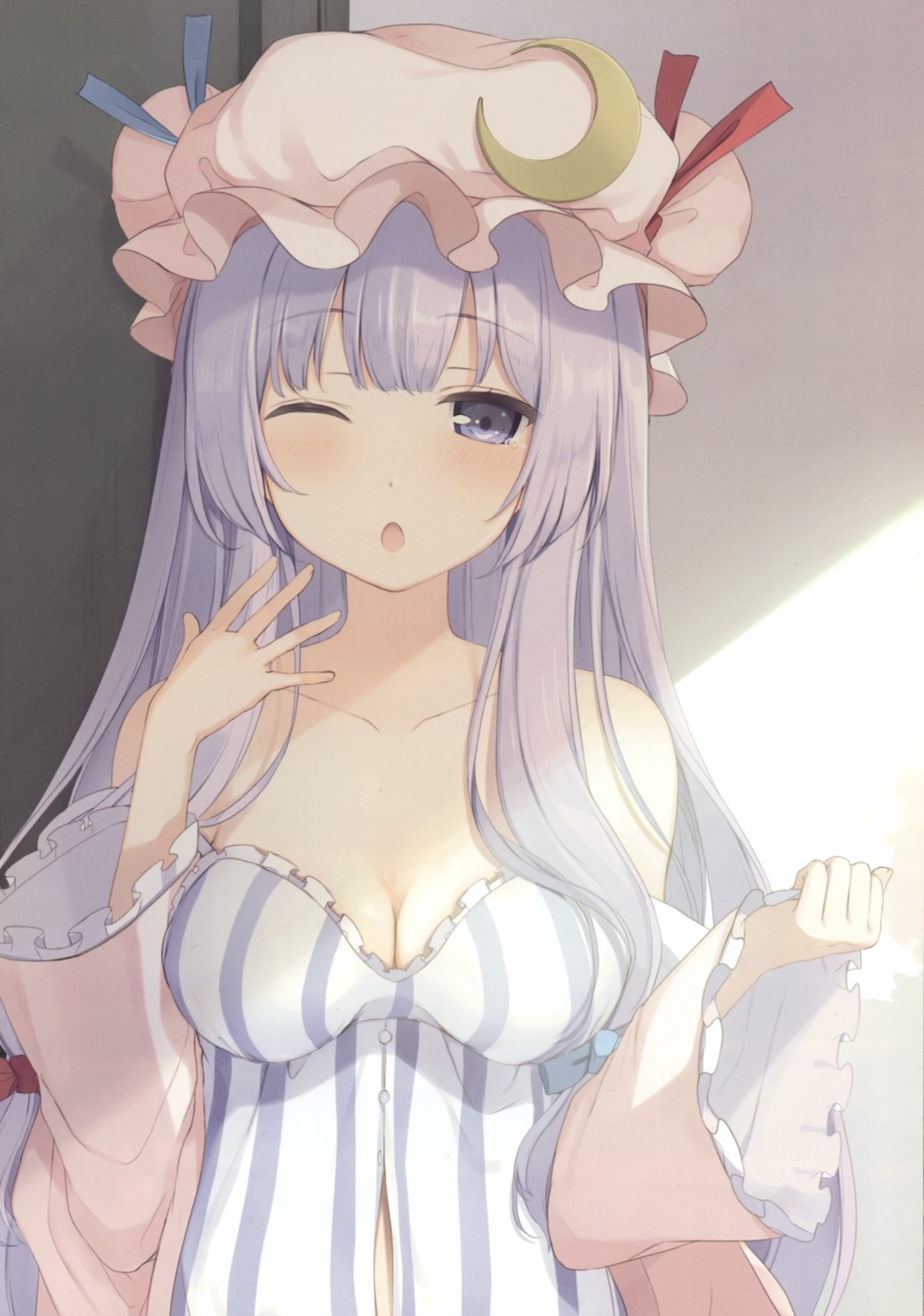 6u cleavage eternal_land patchouli_knowledge touhou