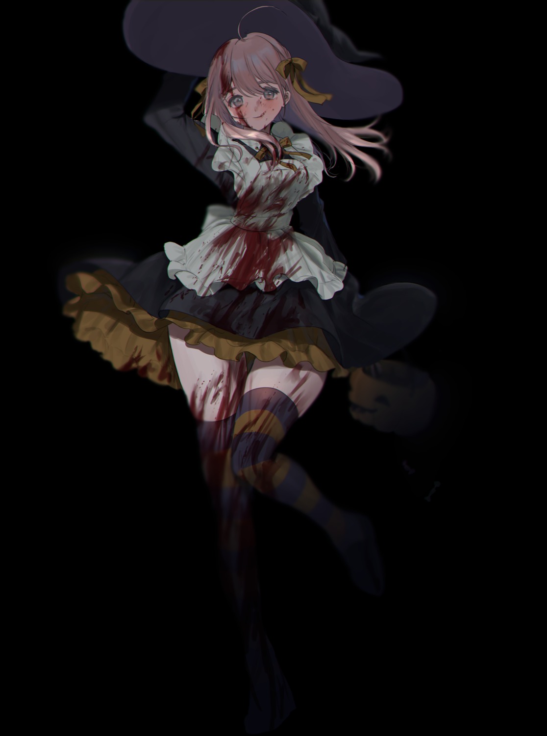 blood skirt_lift thighhighs witch youichi_(45_01)