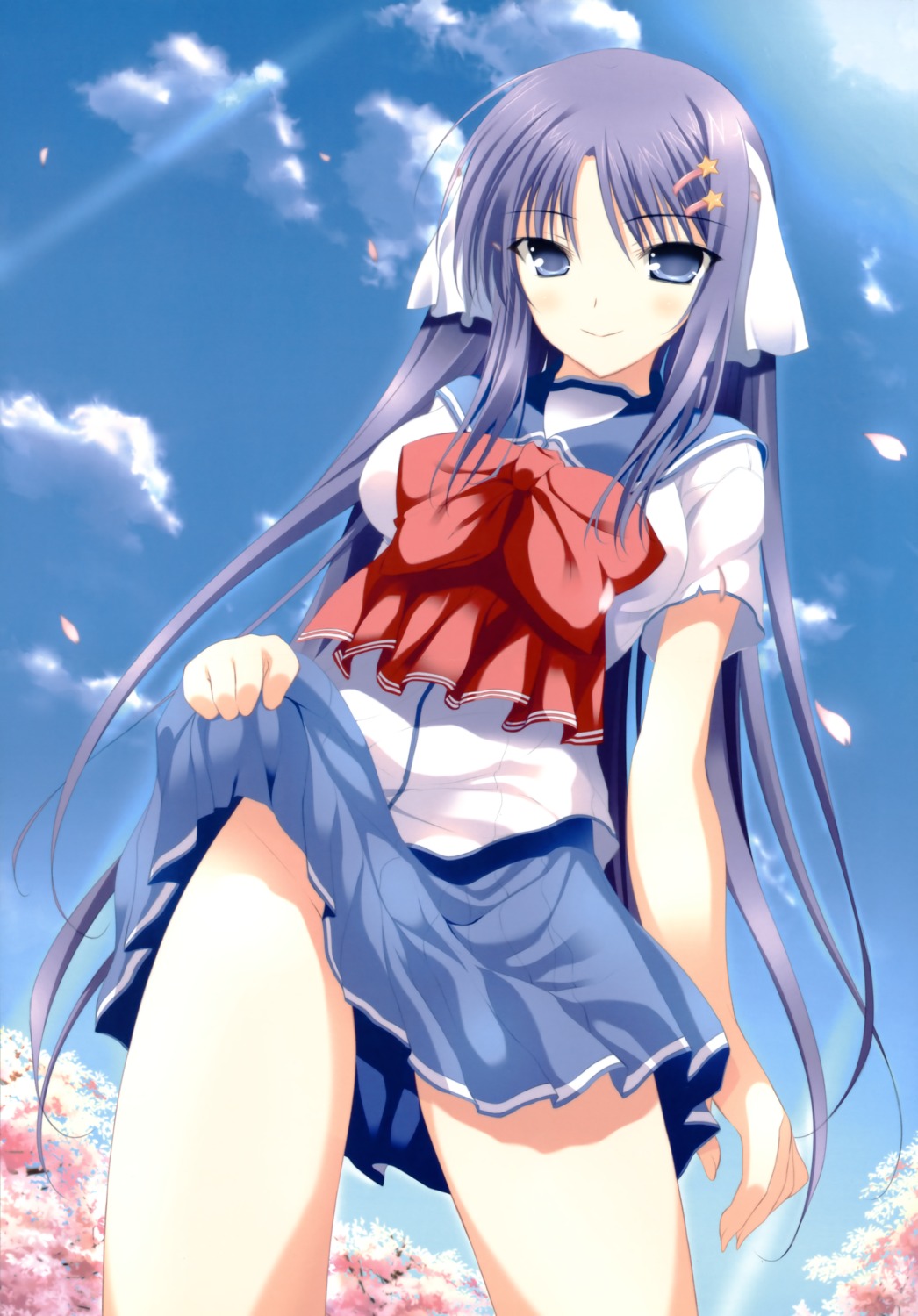 angel_navigate inuzumi_masaki nanahara_ayaka nopan seifuku skirt_lift