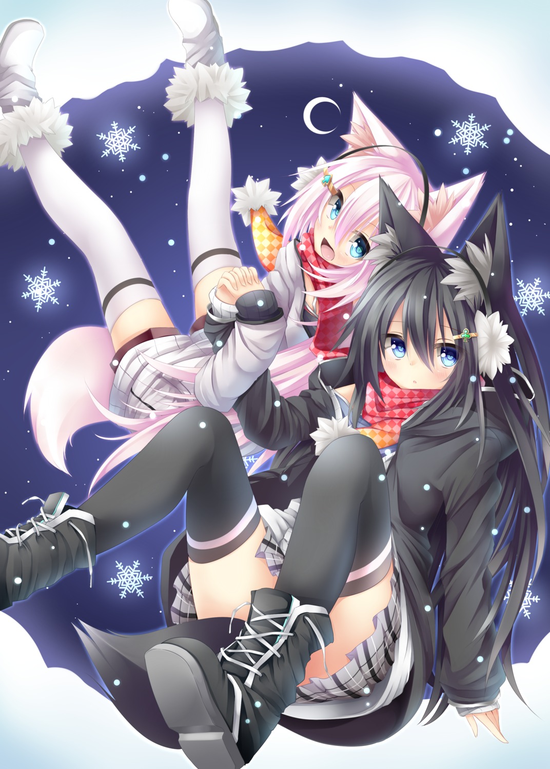 animal_ears chabaneko tail thighhighs