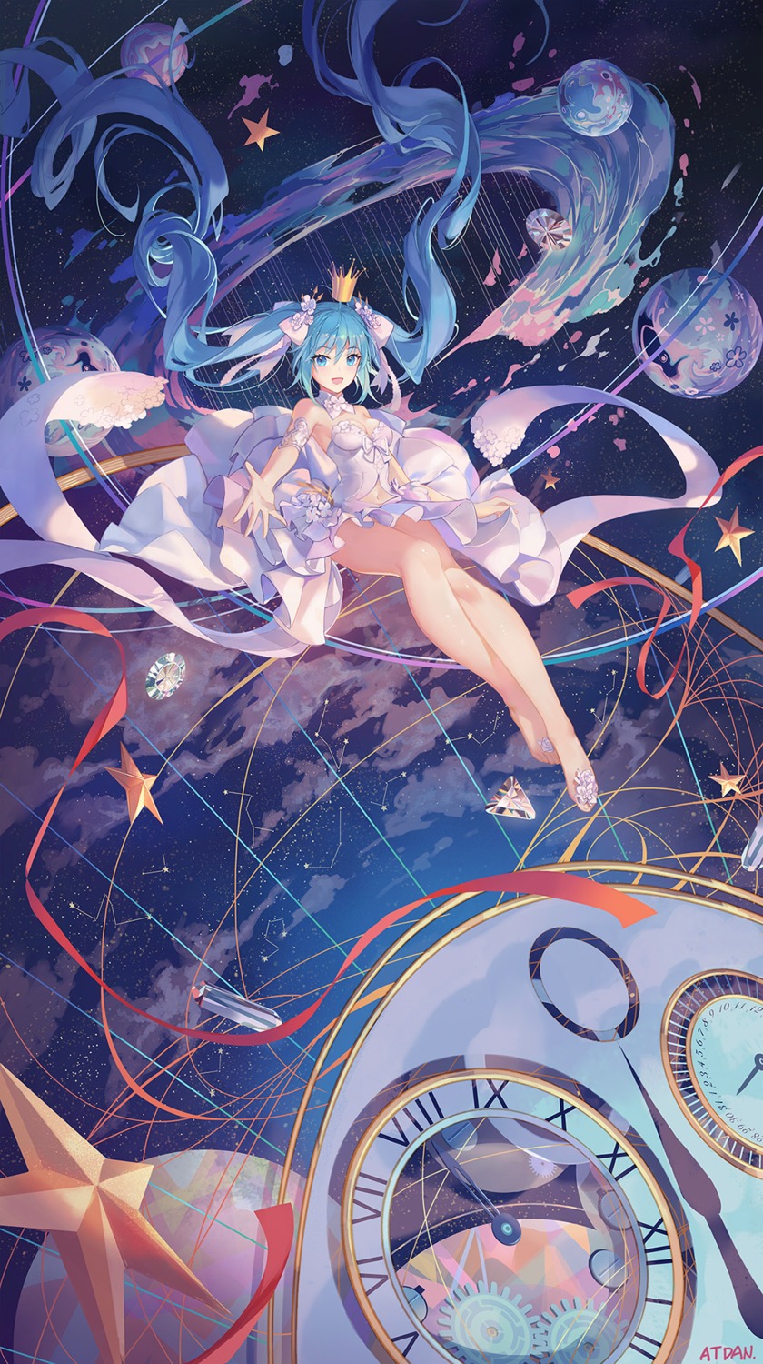 atdan cleavage dress hatsune_miku vocaloid