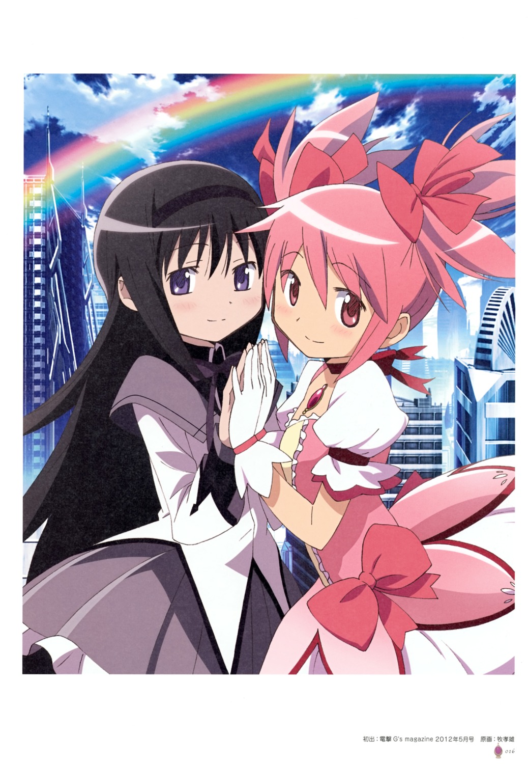 akemi_homura dress kaname_madoka mahou_shoujo_madoka_magica maki_takao