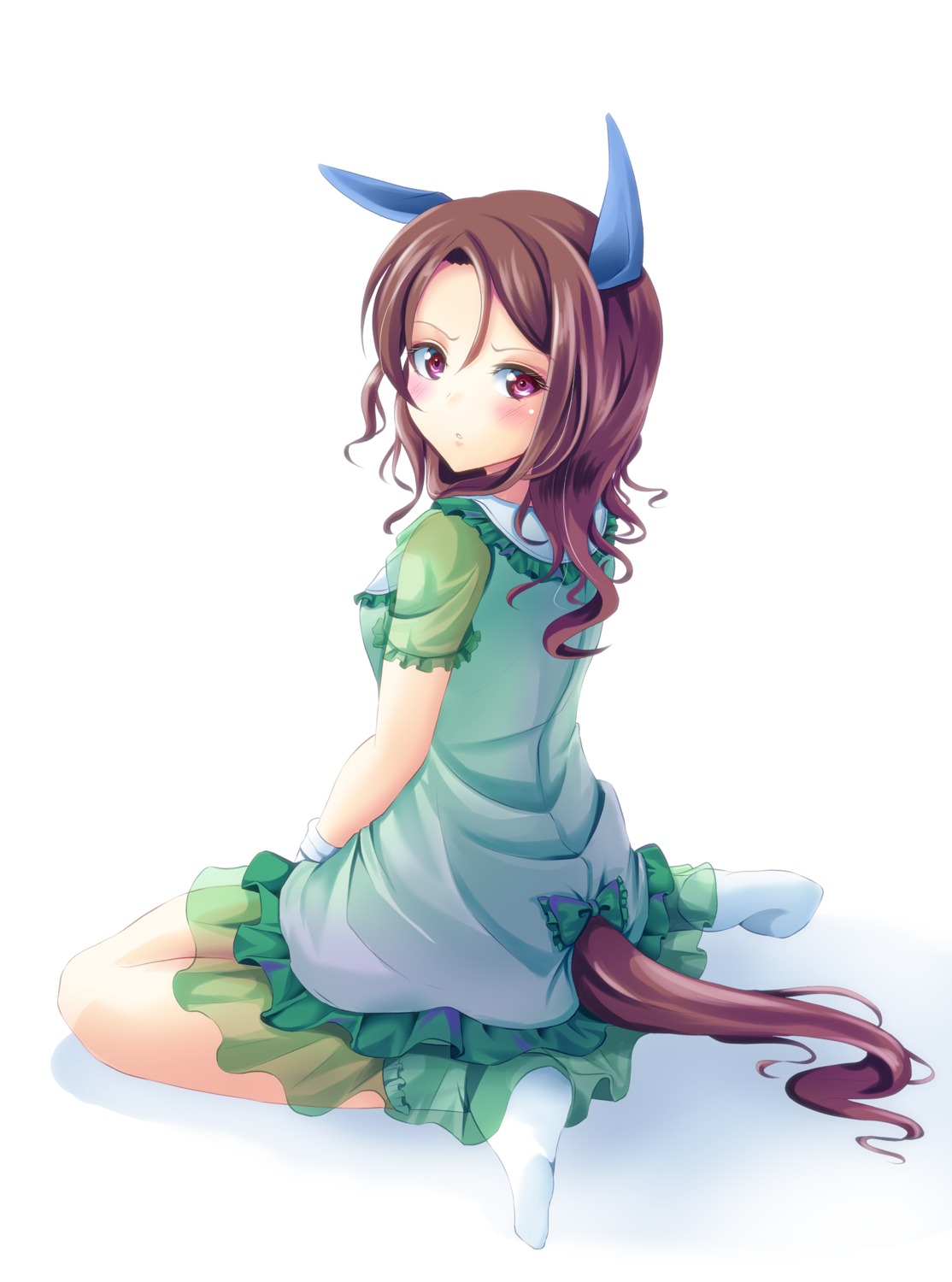 animal_ears dress king_halo_(umamusume) see_through tail uma_musume_pretty_derby yumibakama_meme