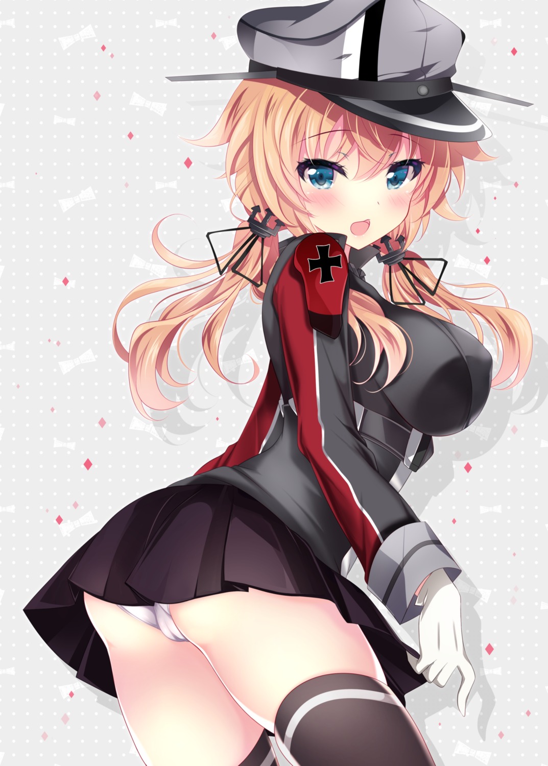 ass cameltoe erect_nipples ichiyou_moka kantai_collection pantsu prinz_eugen_(kancolle) thighhighs uniform