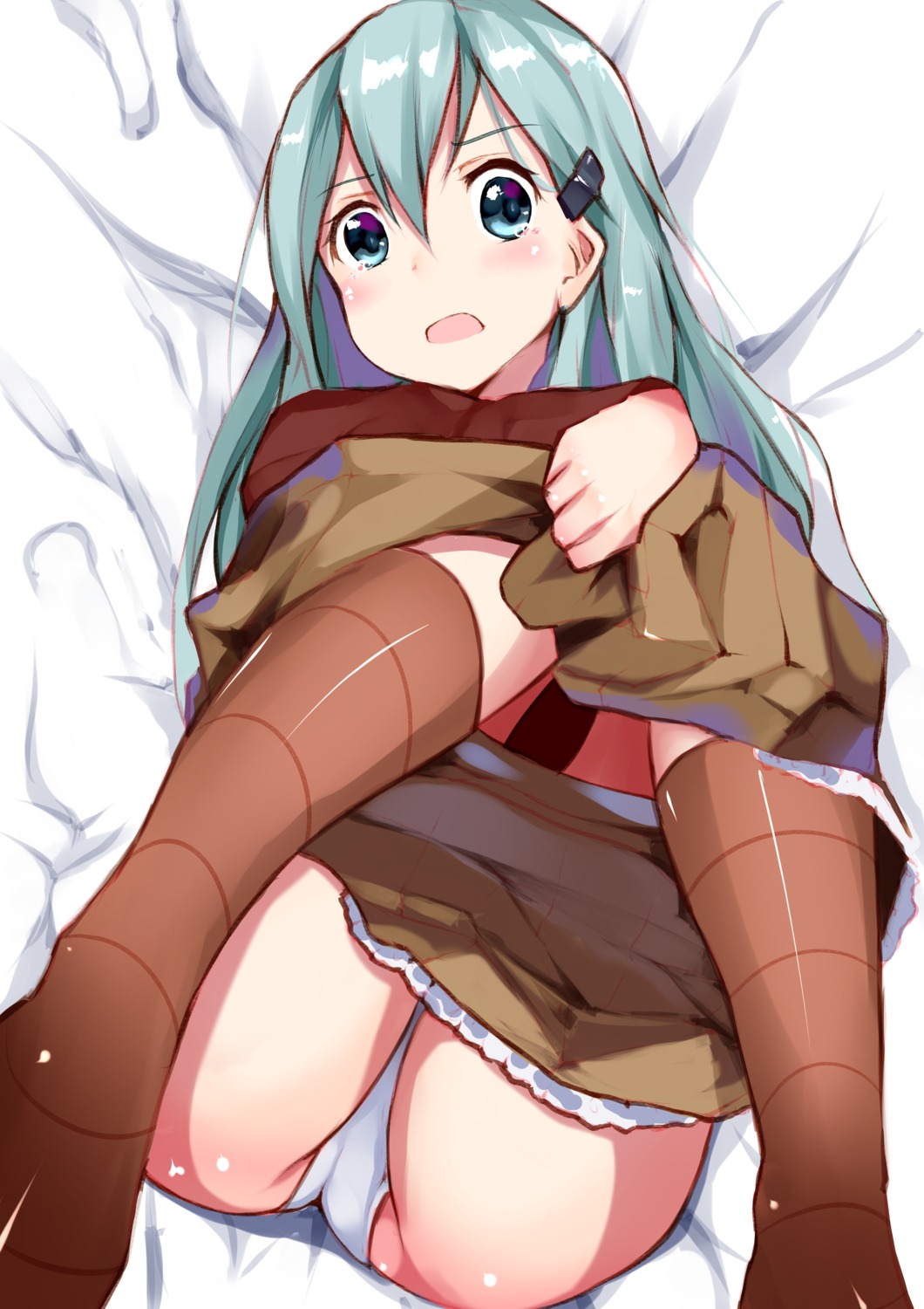 henet_hene kantai_collection pantsu suzuya_(kancolle) thighhighs