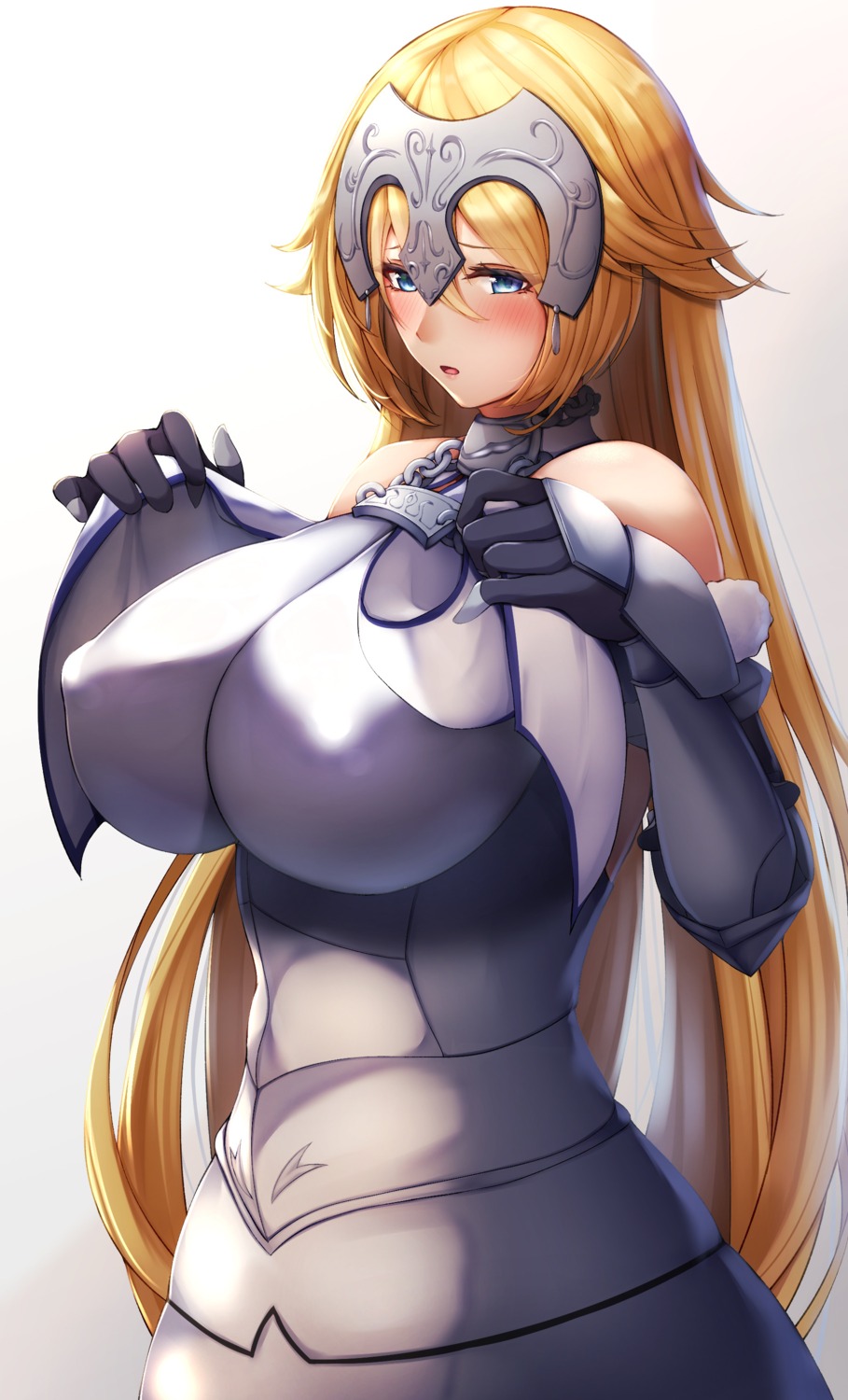 armor erect_nipples fate/grand_order jeanne_d'arc jeanne_d'arc_(fate) tiri_man