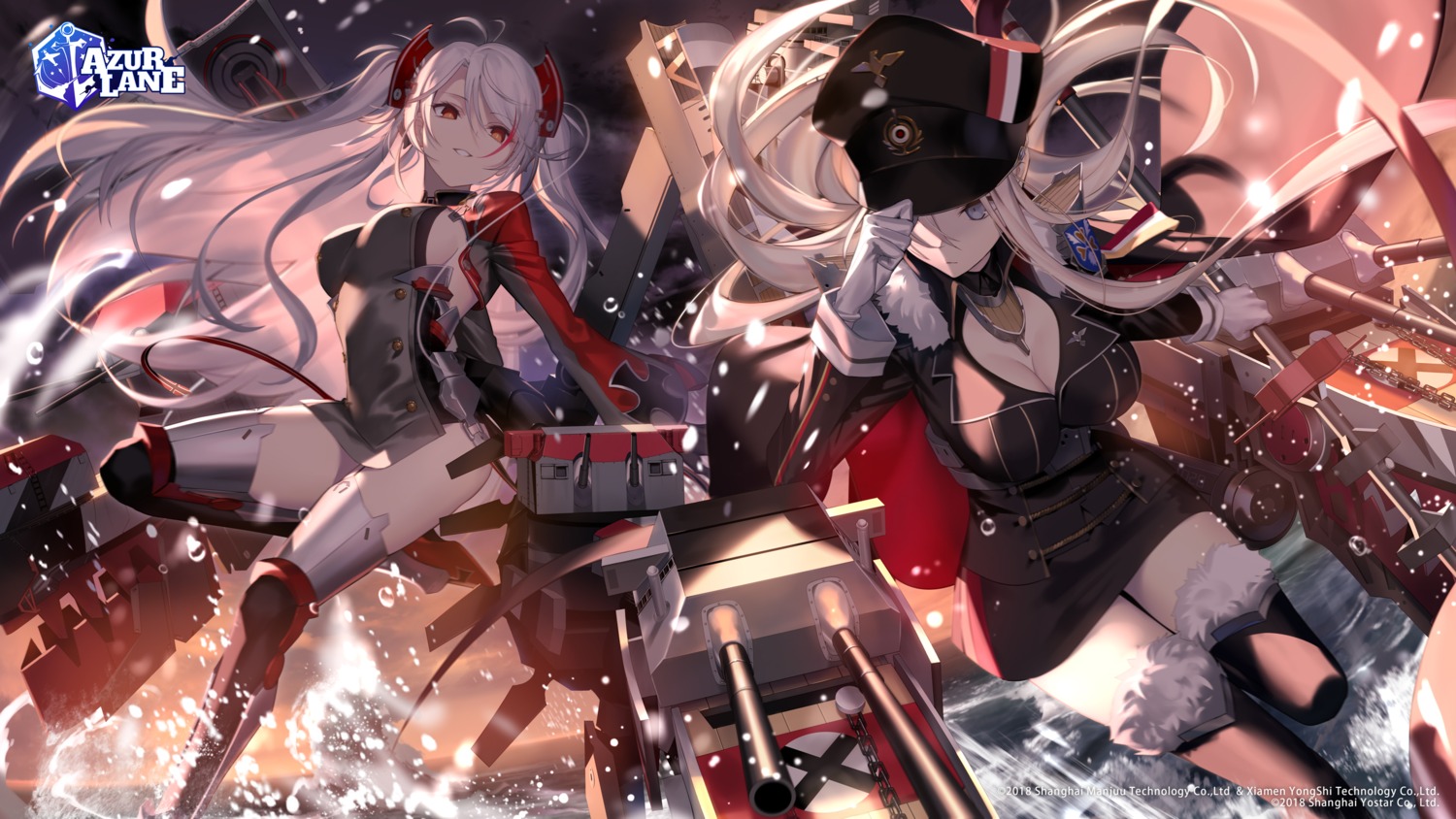 mashima saki (mashimasa) azur lane bismarck (azur lane) prinz eugen ...