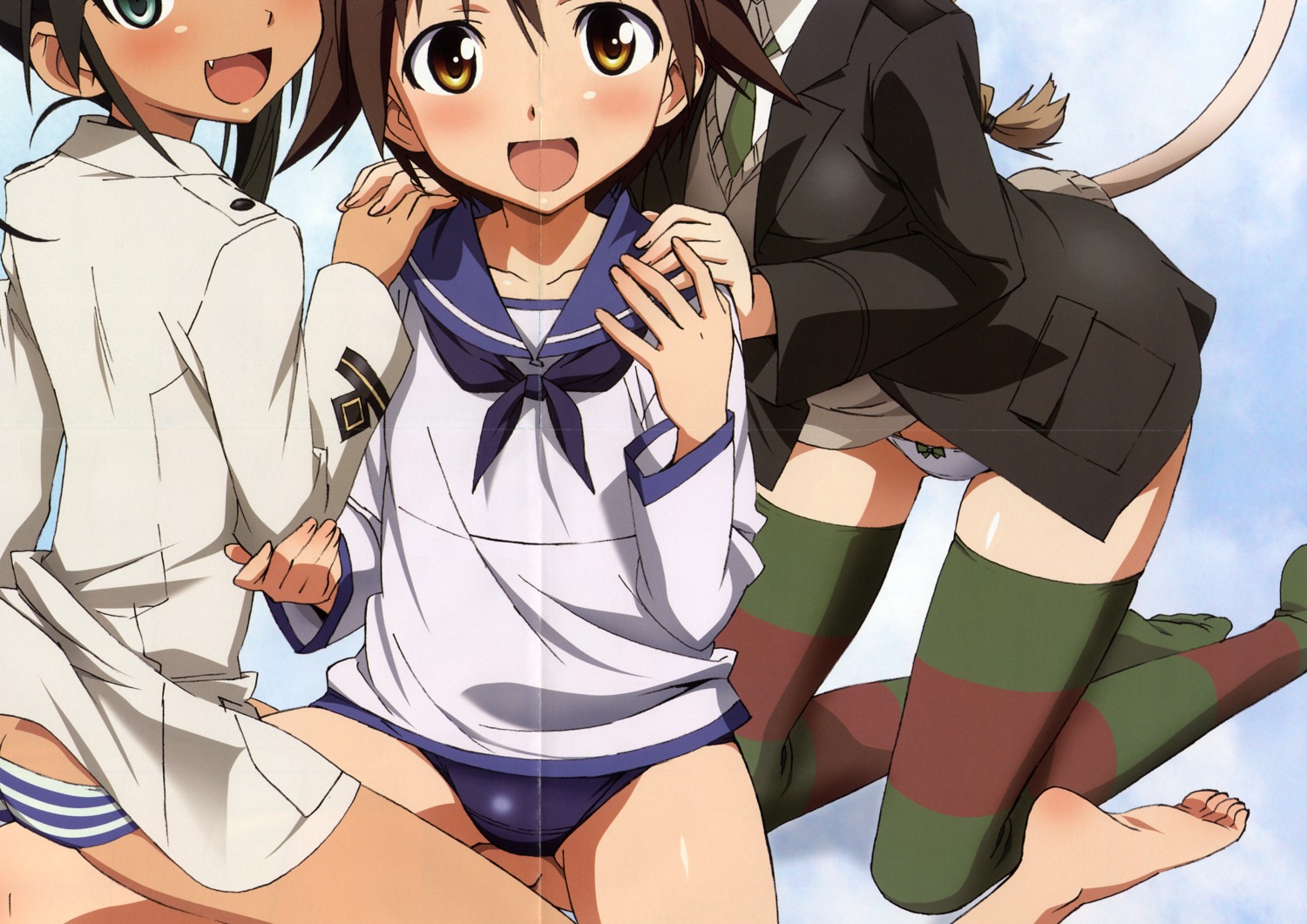 francesca_lucchini lynette_bishop miyafuji_yoshika strike_witches