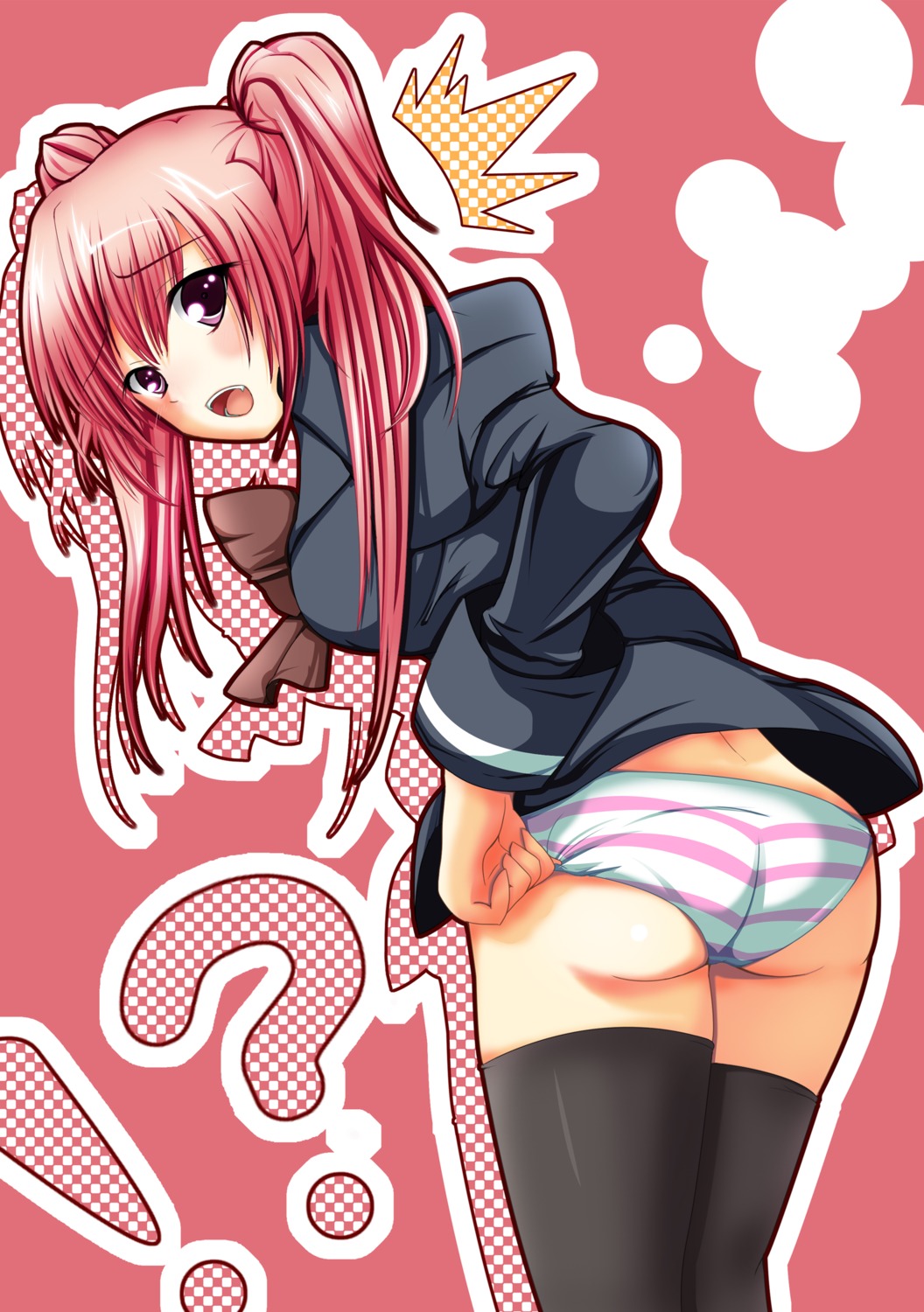 nekur pantsu seifuku shimapan thighhighs umineko_no_naku_koro_ni undressing ushiromiya_ange