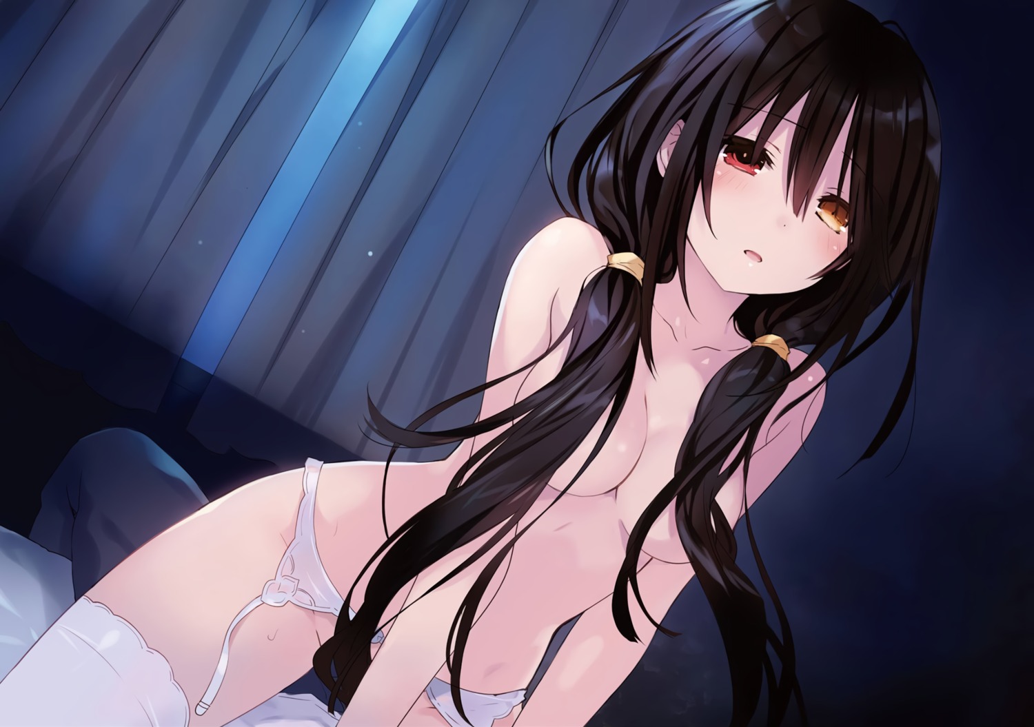 date_a_live detexted digital_version garter_belt heterochromia naked stockings thighhighs tokisaki_kurumi tsunako