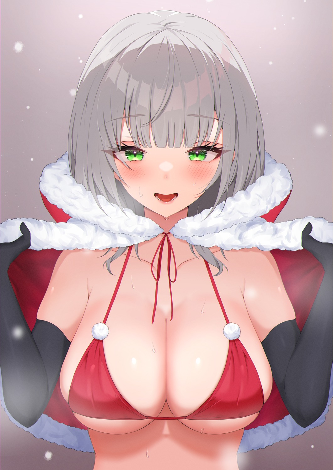 bikini_top christmas hololive hukigen_dadada shirogane_noel swimsuits