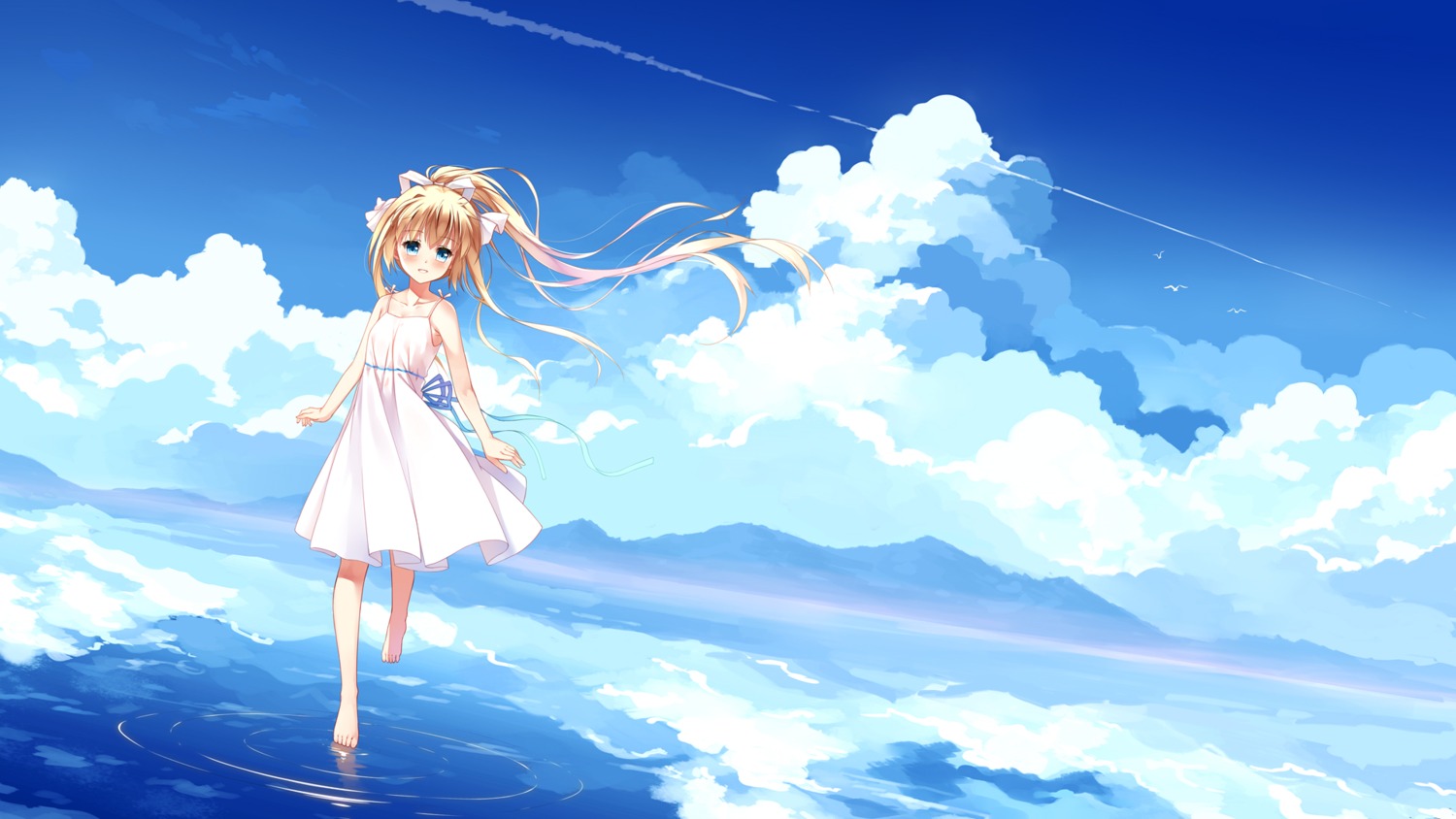 air dress kamio_misuzu landscape summer_dress wallpaper xia_xiang_(ozicha)