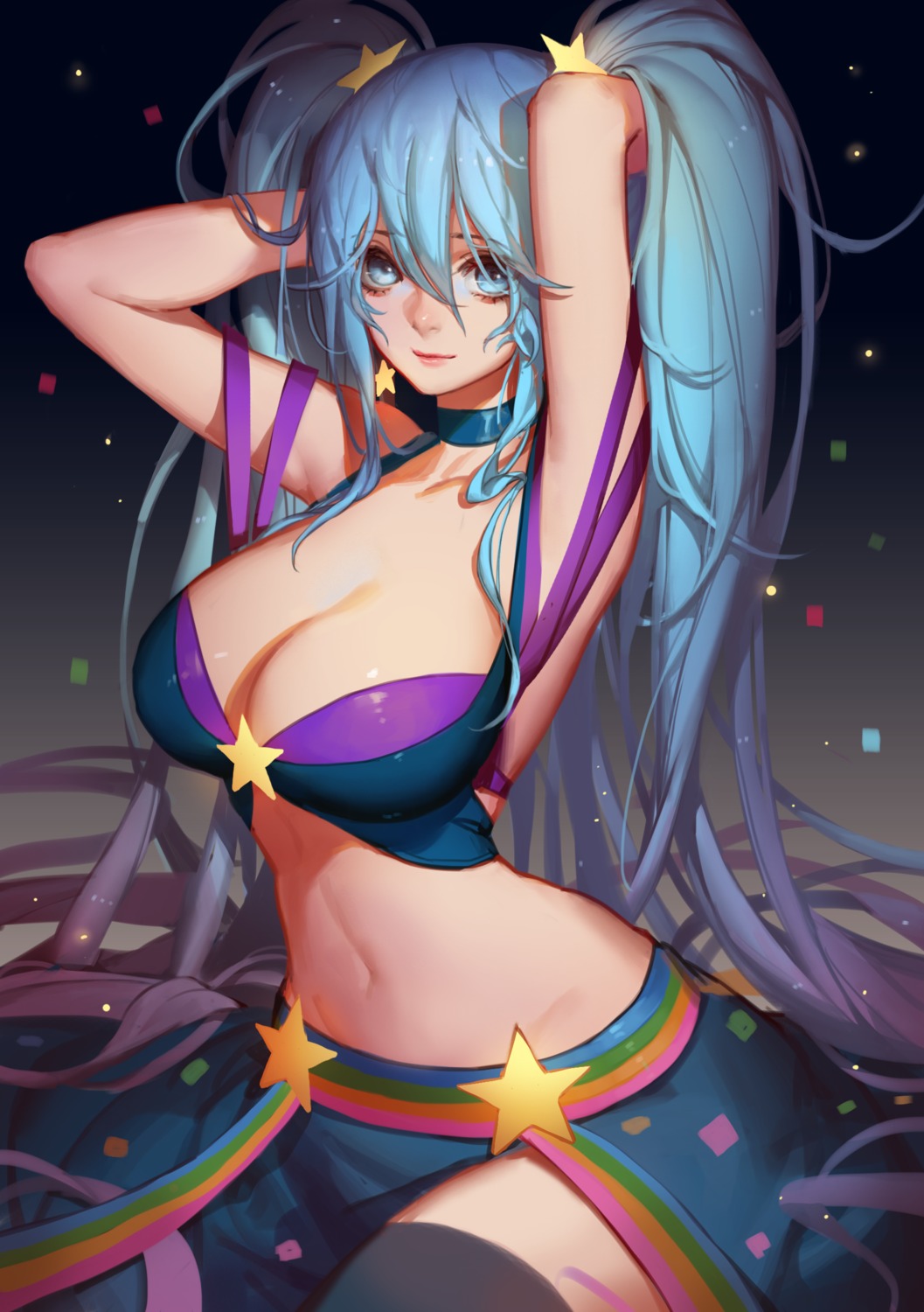 cleavage league_of_legends sona_buvelle songjikyo thighhighs