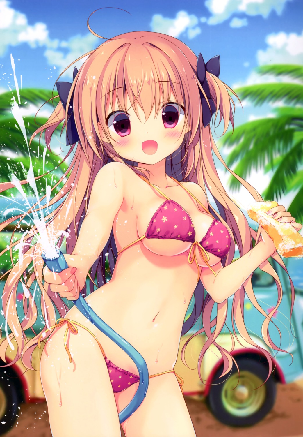 bikini canvas+garden miyasaka_miyu rina_(canvas+garden) swimsuits wet