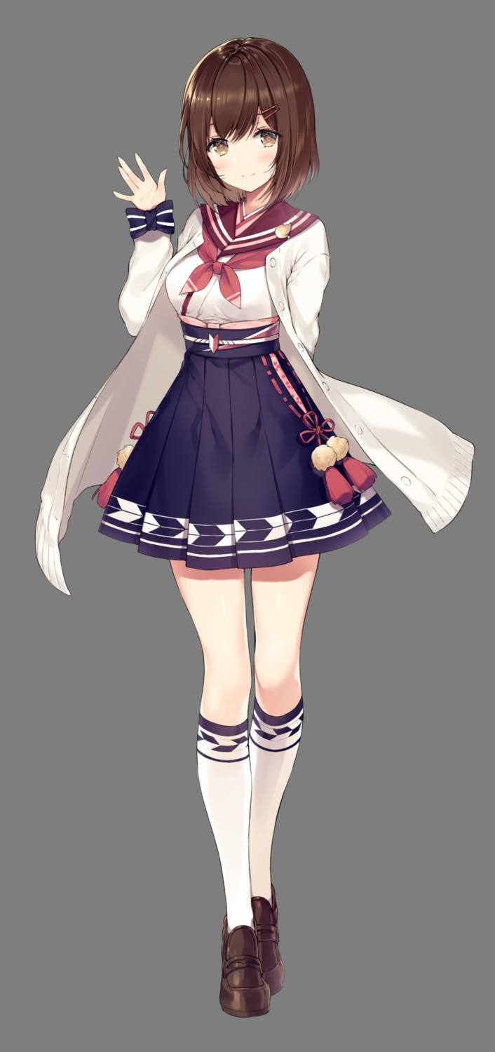 nasu_ichiyo necomi onsen_musume seifuku sweater transparent_png