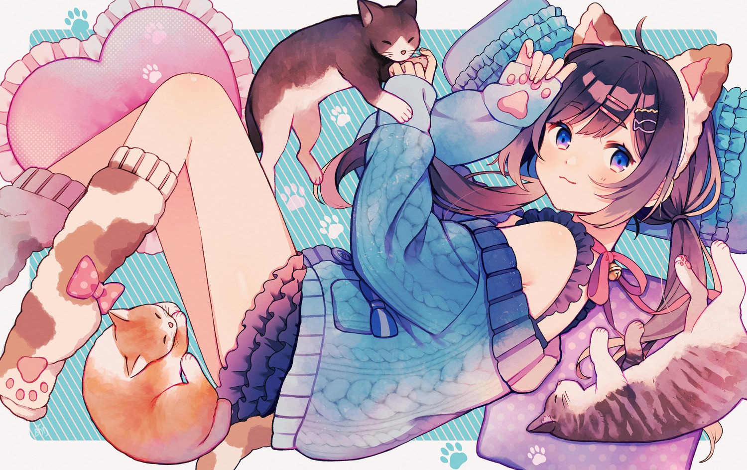 animal_ears bana_na neko nekomimi sweater tail