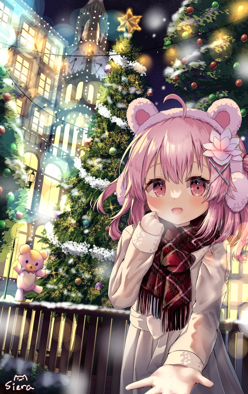 animal_ears christmas curcuma_(flower_knight_girl) flower_knight_girl siera_(sieracitrus)