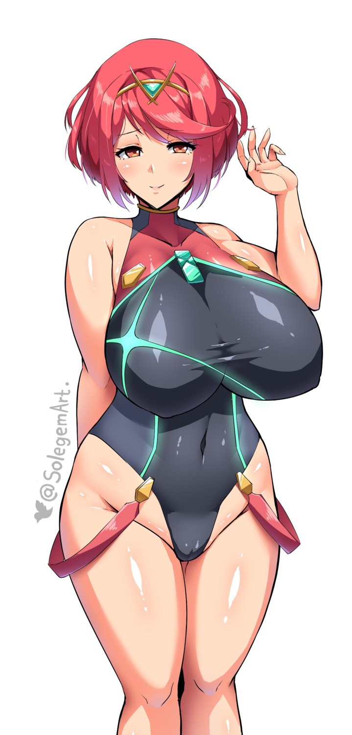 cameltoe homura_(xenoblade_2) sole_gem swimsuits xenoblade xenoblade_chronicles_2