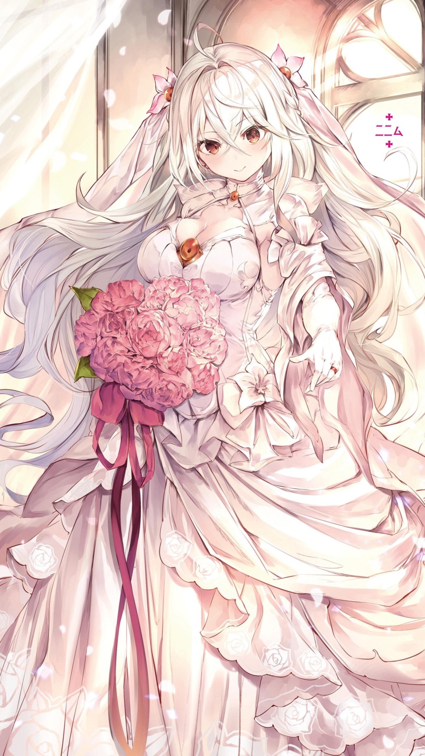 cleavage dress fal_maro ninym_ralei tensai_ouji_no_akaji_kokka_saiseijutsu_~souda_baikoku_shiyou~ wedding_dress