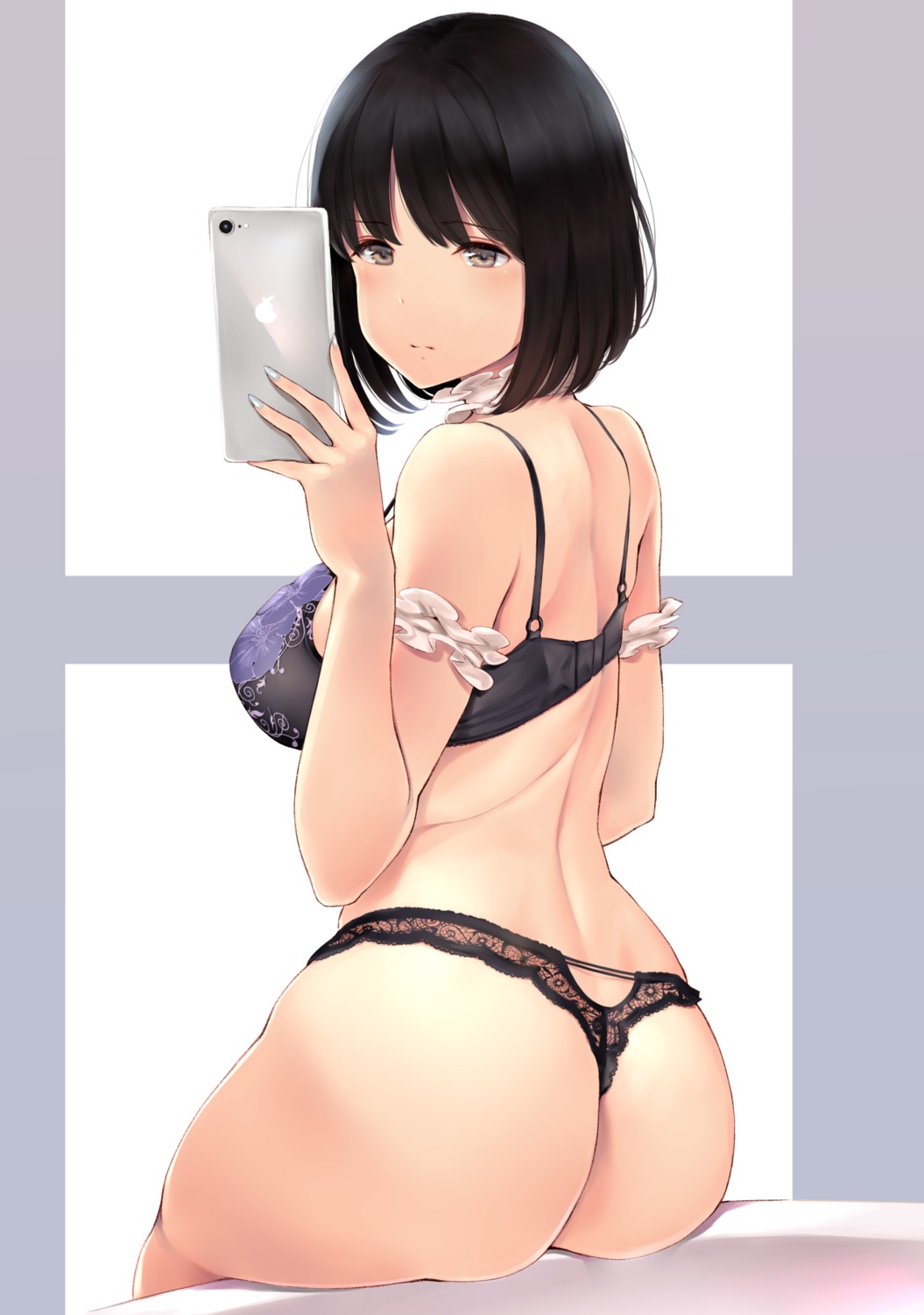 ass bra pantsu selfie thong wa_(genryusui)