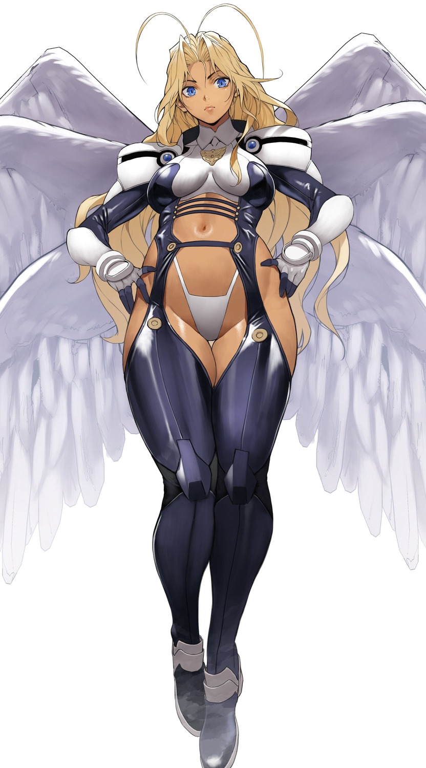 angel bastard!! michael_(bastard!!) pantsu stockings thighhighs thong wings yoshio_(55level)