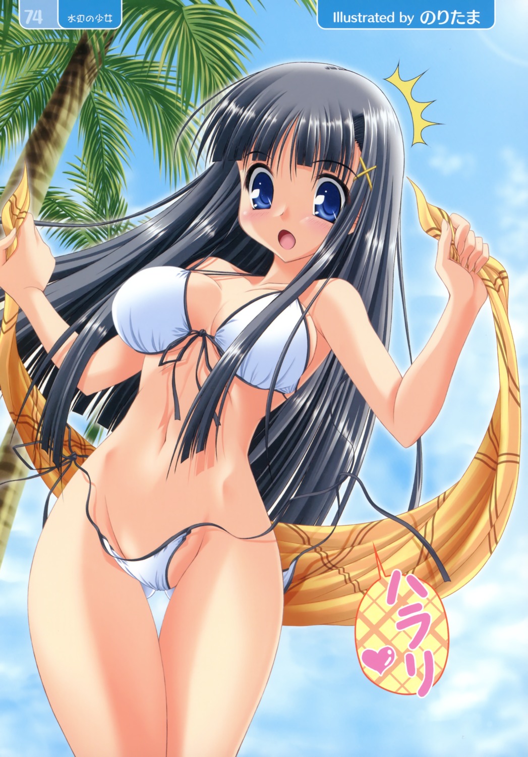 bikini noritama_(gozen) swimsuits wardrobe_malfunction