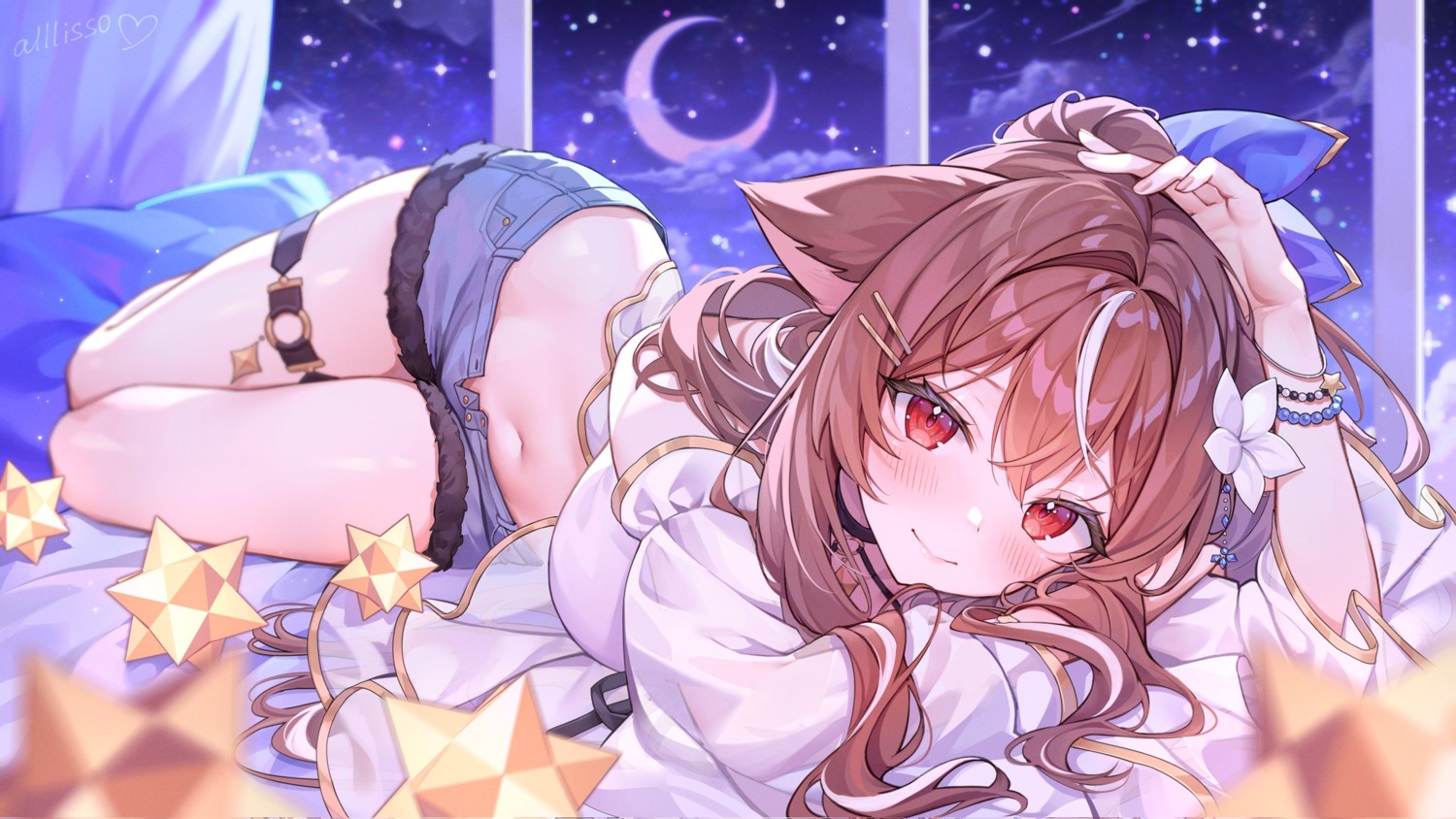 alllisso animal_ears garter indie_virtual_youtuber lilya_kyomi_(fiwivt) see_through