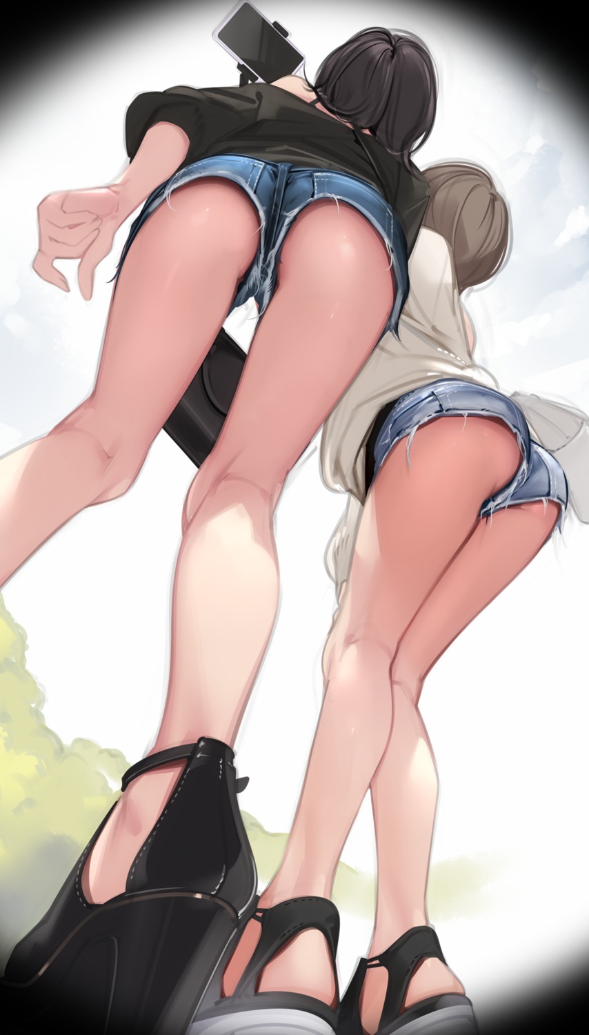 ama_mitsuki ass heels selfie torn_clothes