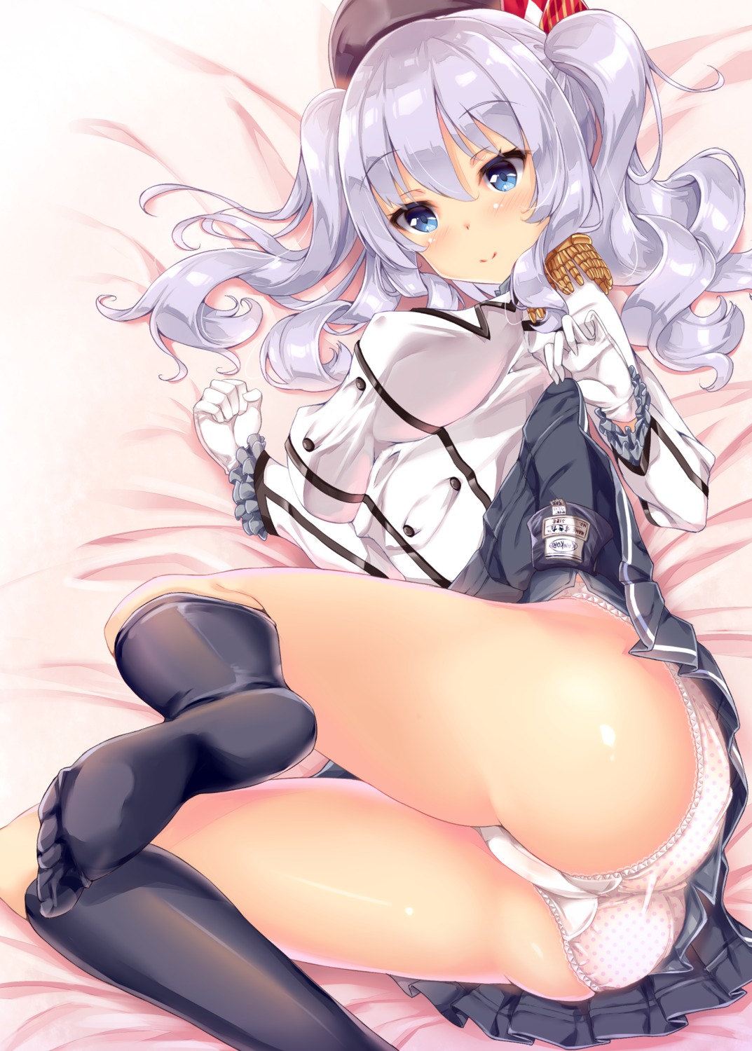 ass erect_nipples feet fukuda_shuushi kantai_collection kashima_(kancolle) pantsu uniform