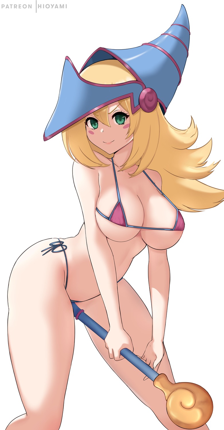 bikini dark_magician_girl hioyami swimsuits weapon witch yugioh