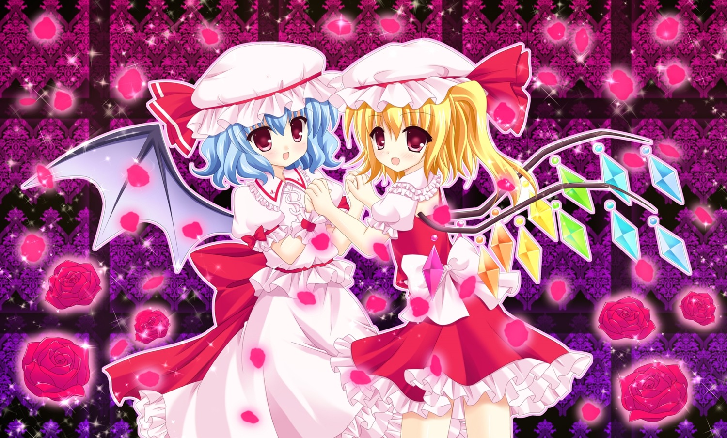 flandre_scarlet kouta. remilia_scarlet touhou wings