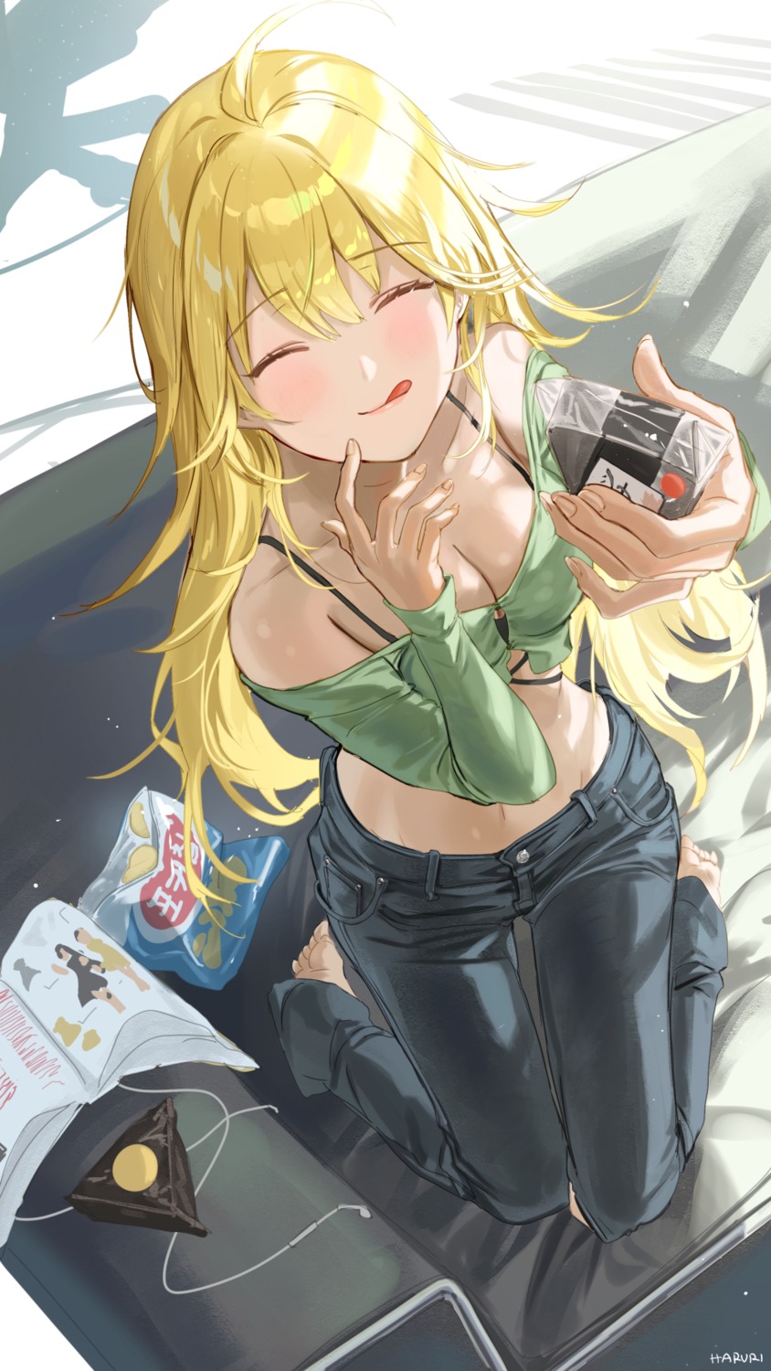 bra haruri hoshii_miki open_shirt the_idolm@ster