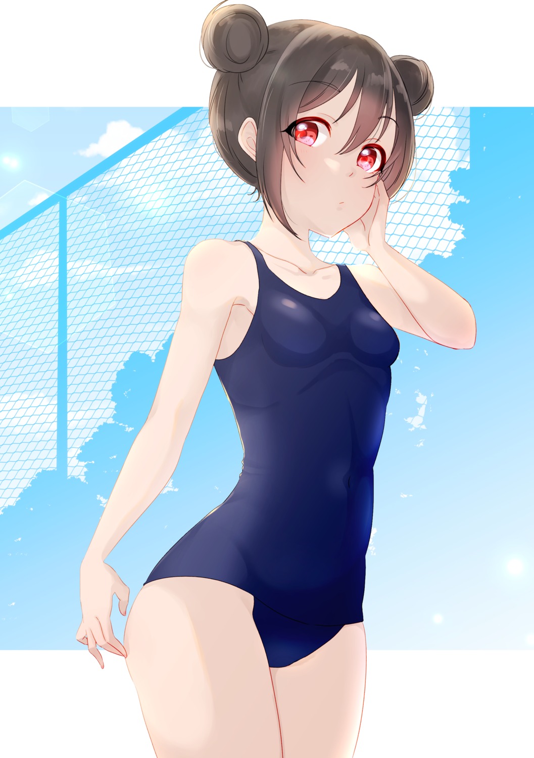 kobayashi_nyoromichi love_live! school_swimsuit swimsuits yazawa_nico