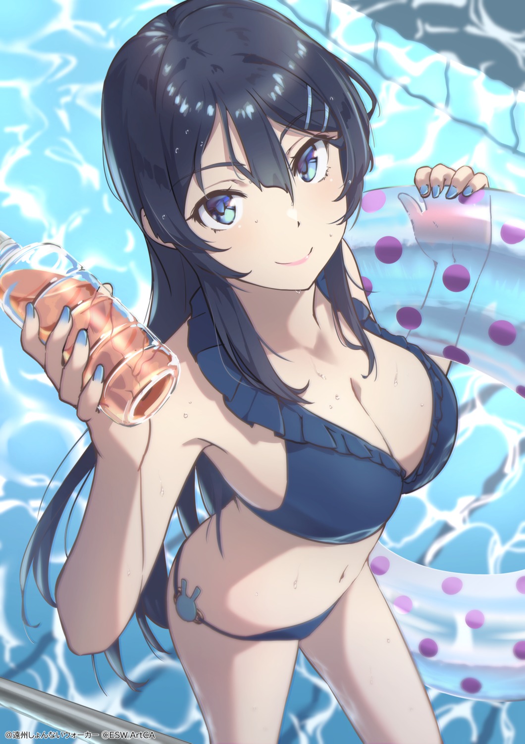 bikini cleavage raiz_art_works sakurajima_mai seishun_buta_yarou swimsuits wet