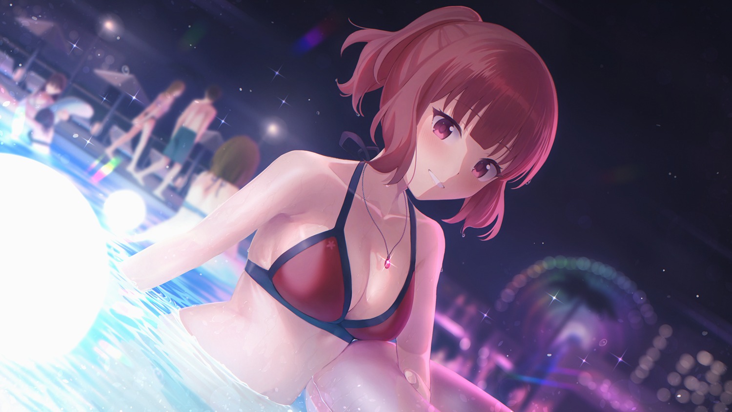 bikini koisuru_asteroid mikazuchi_zeus sakurai_mikage swimsuits wallpaper wet