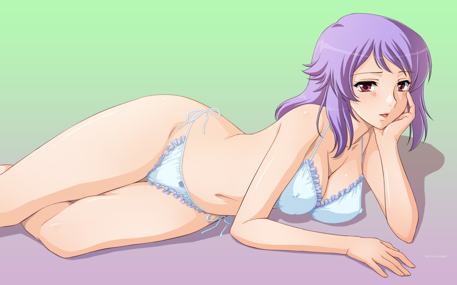 anew_returner bikini cleavage erect_nipples gundam gundam_00 swimsuits tadano_akira wallpaper