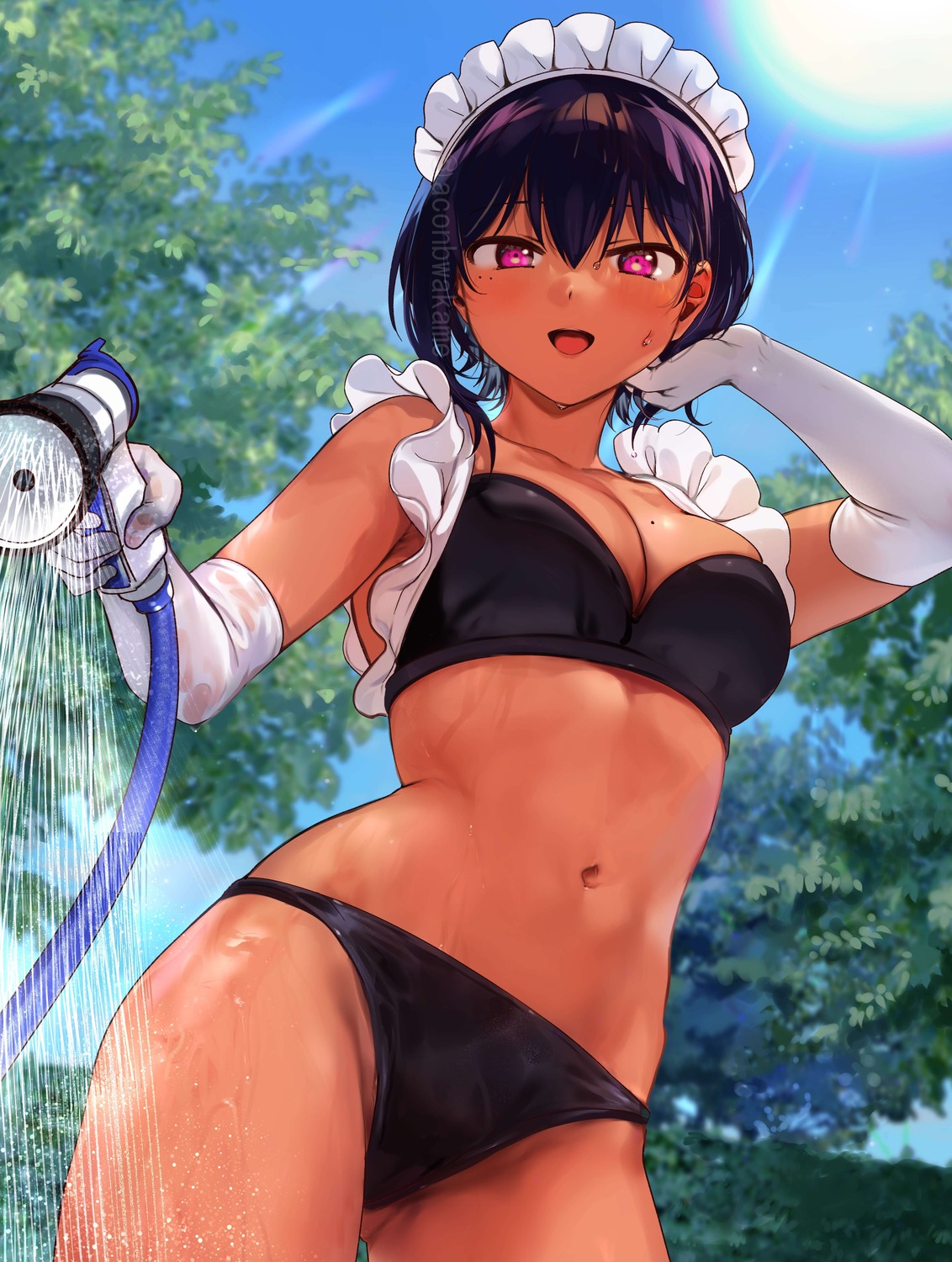 bikini konbu_wakame lilith_(saikin_yatotta_maid_ga_ayashii) maid saikin_yatotta_maid_ga_ayashii swimsuits thong