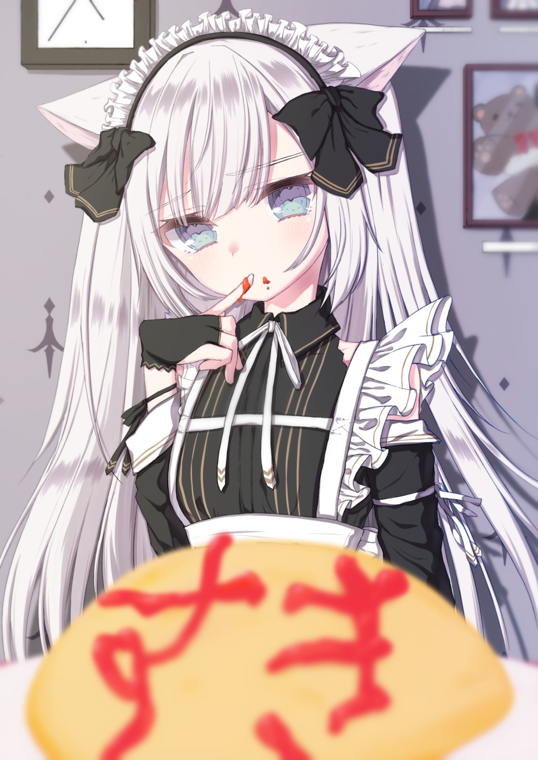 animal_ears cream maid nekomimi sakuya_1nse waitress